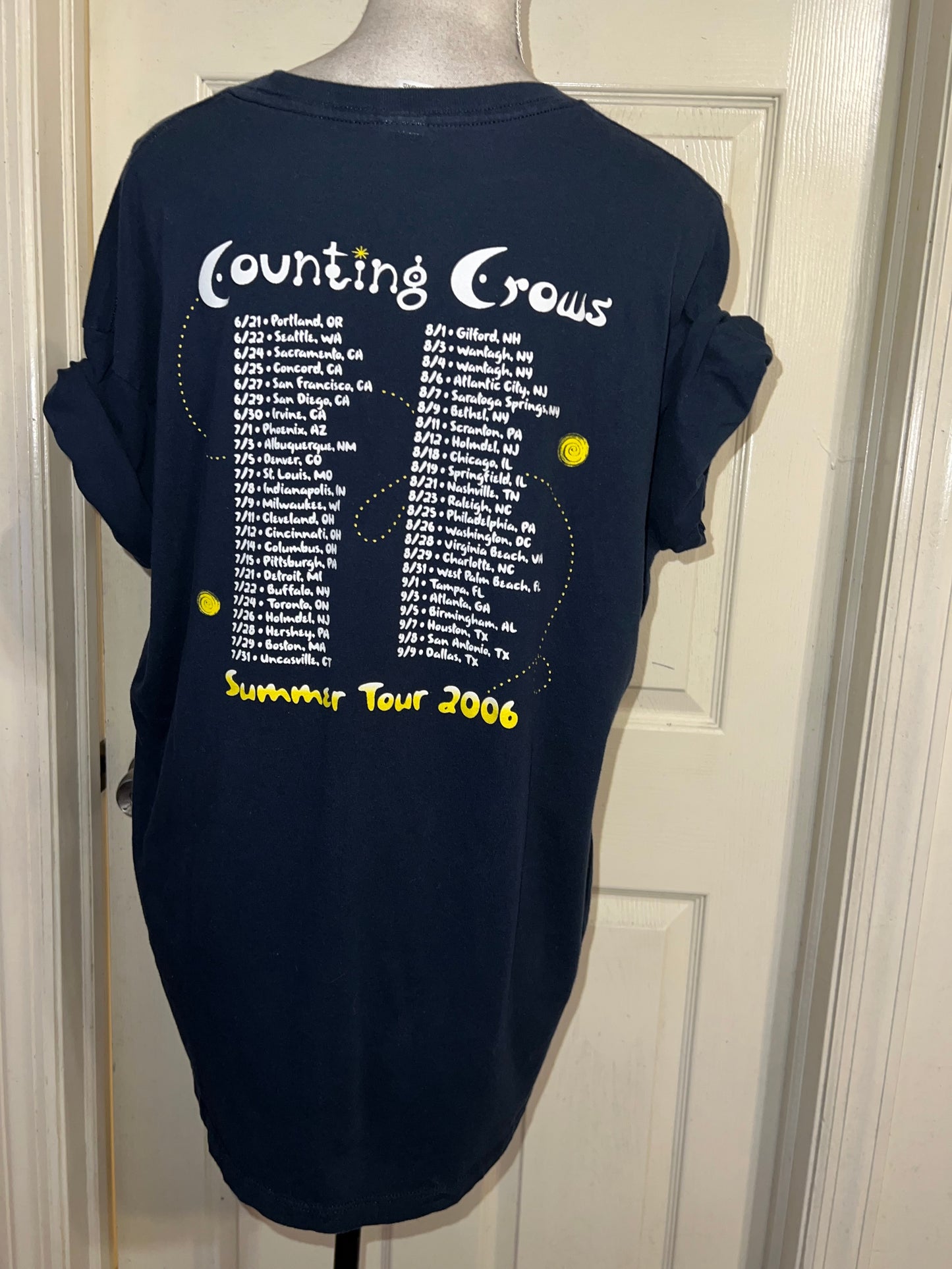 Counting Crows Double Sided Oversized Distressed Tee