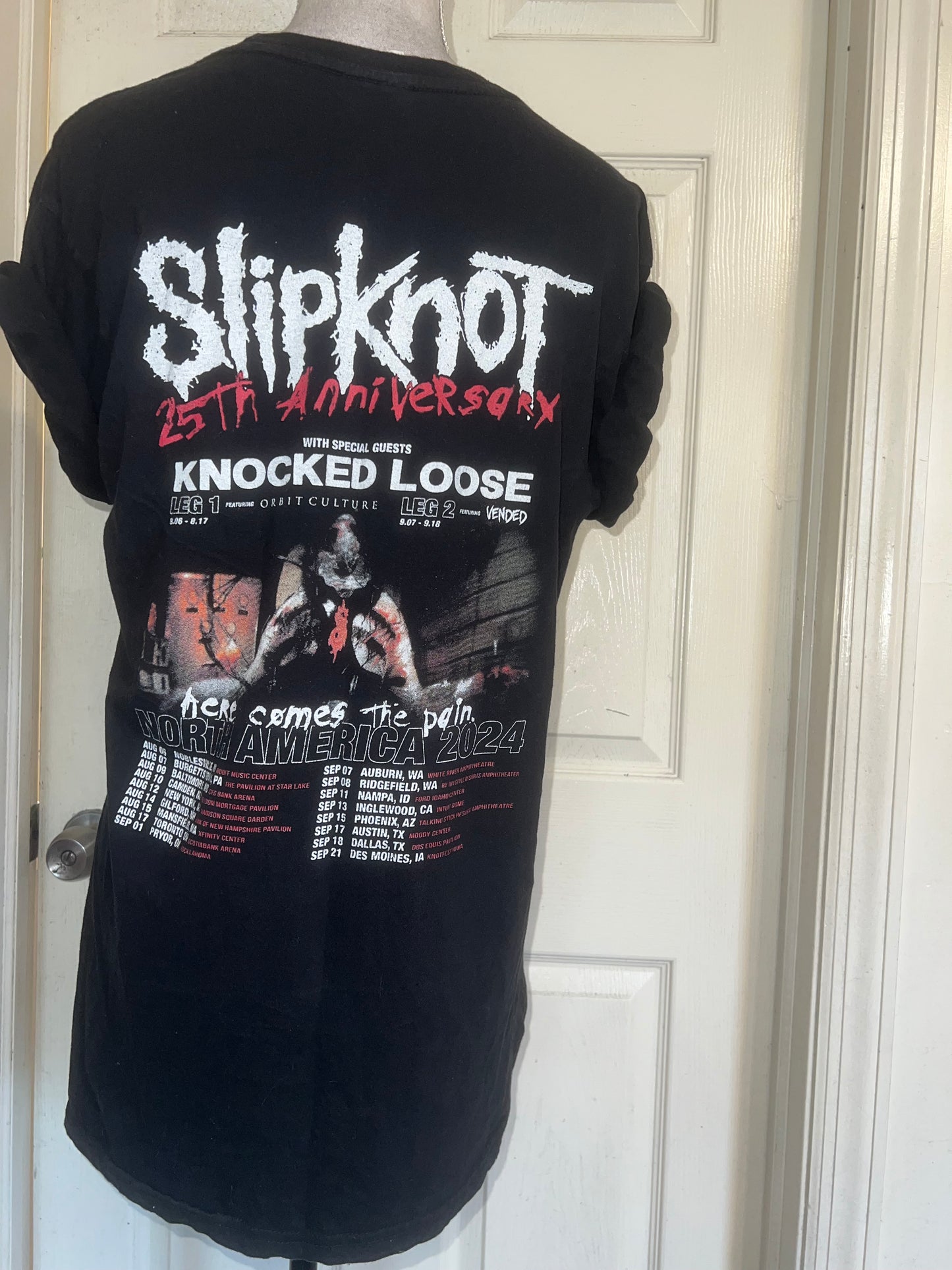 Slipknot Double Sided Oversized Distressed Tee
