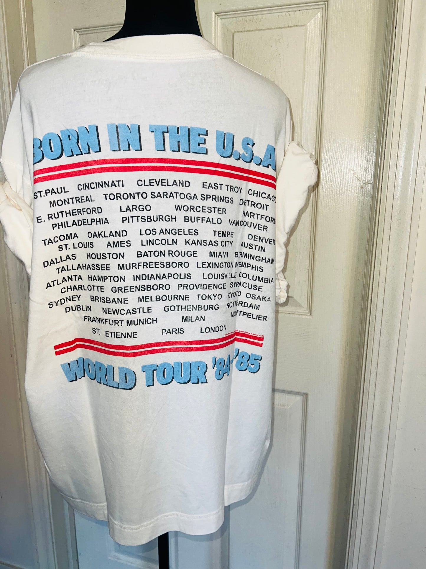 Bruce Springsteen and the Street Band Double Sided Oversized Distressed Tee