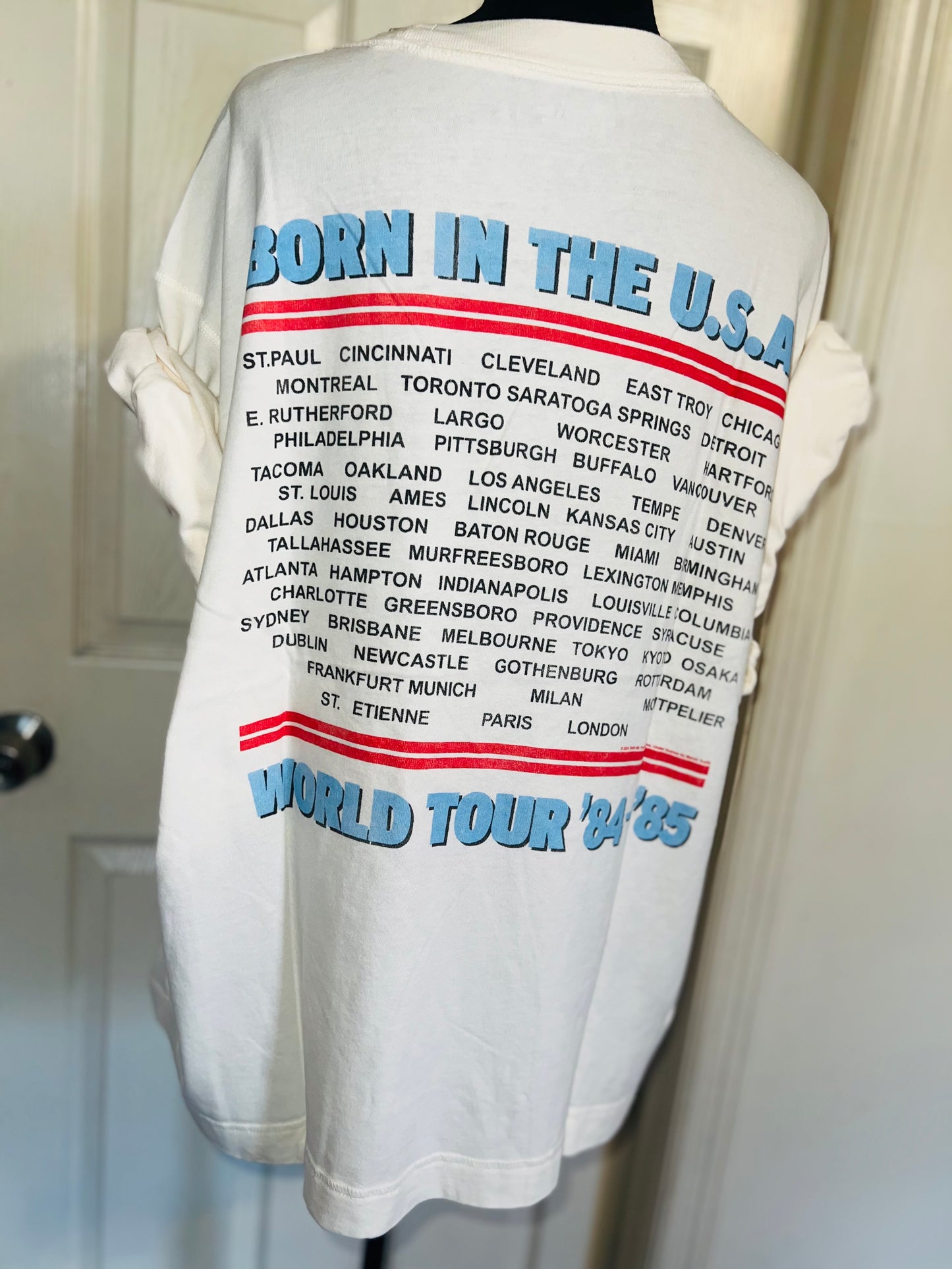 Bruce Springsteen and the Street Band Double Sided Oversized Distressed Tee