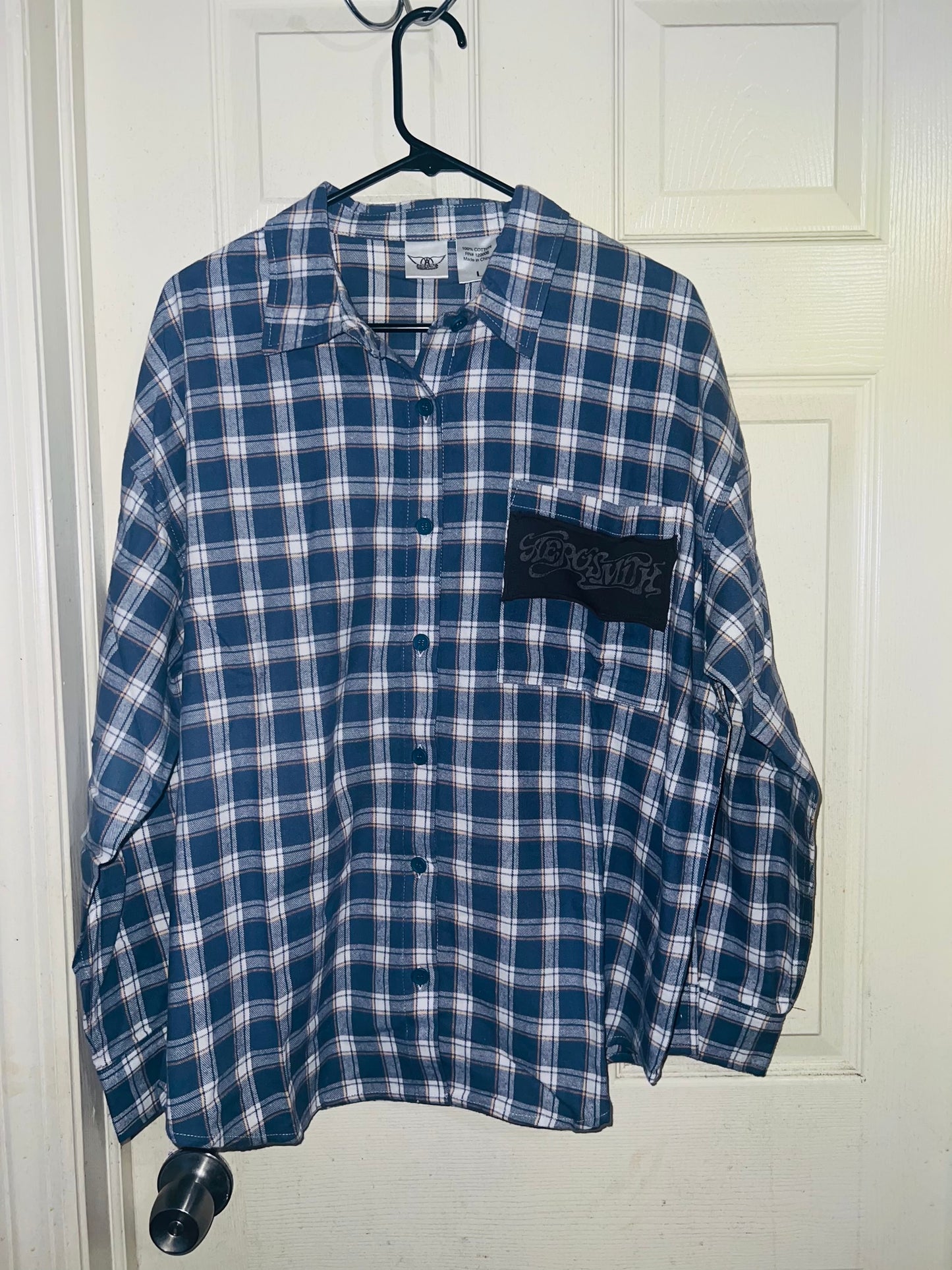 Aerosmith Oversized Flannel with a Backpatch