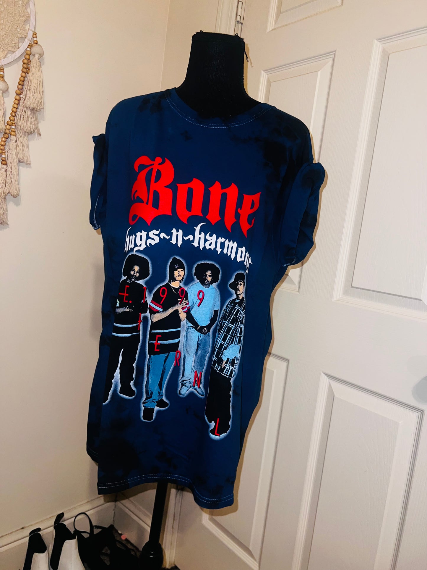 Bone Thugs n Harmony Tie Dyed Oversized Distressed Tee