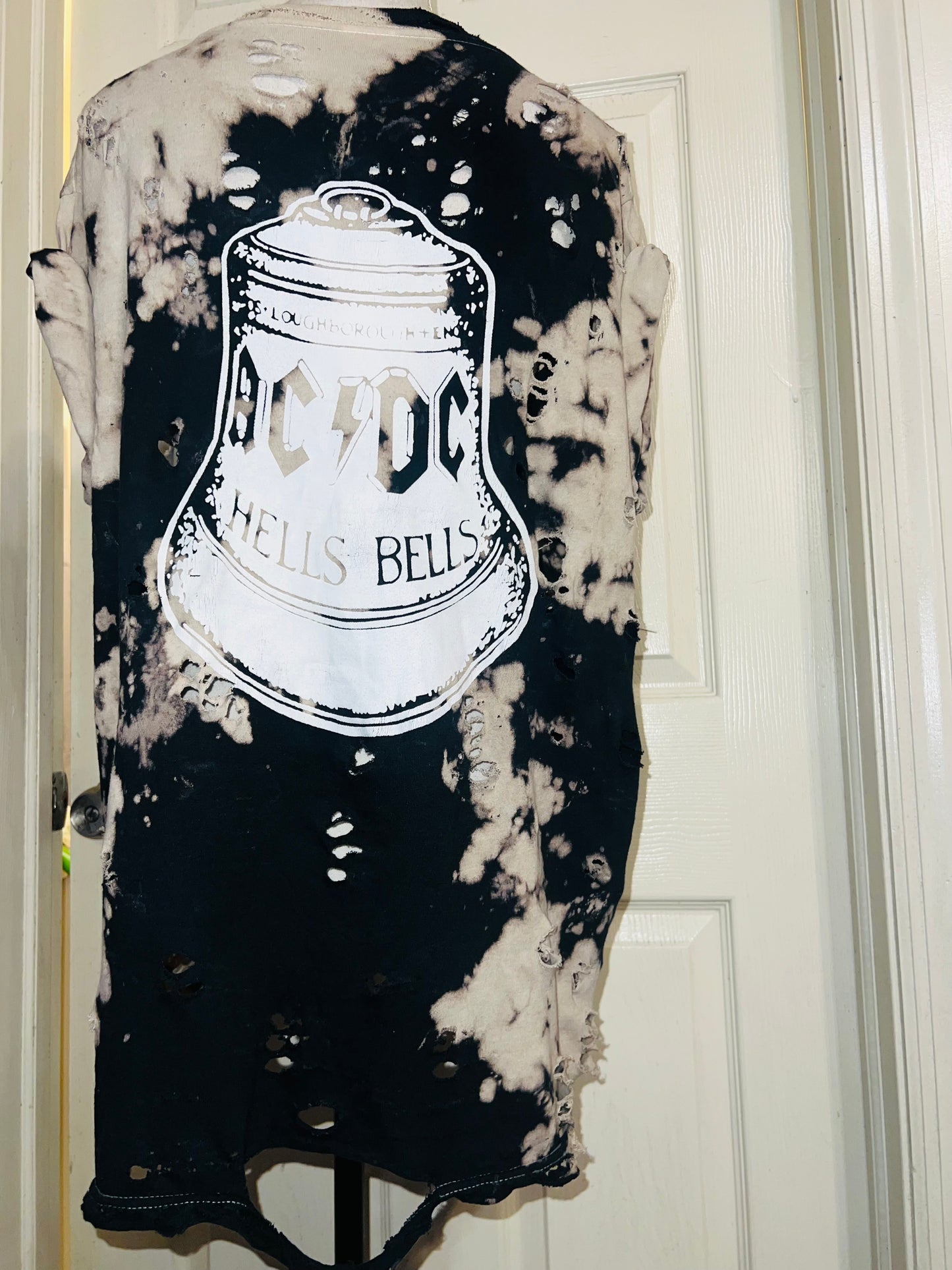 AC/DC Double Sided Oversized Distressed Tee