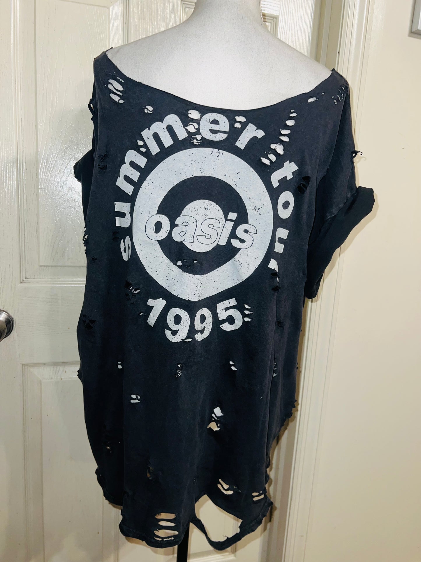 Oasis Double Sided Oversized Distressed Tee