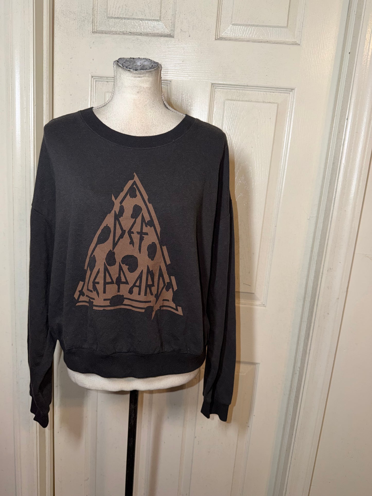 Def Leppard Oversized Distressed Sweatshirt