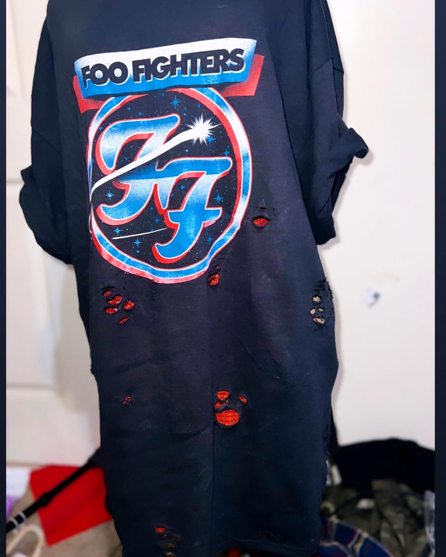 Foo Fighters Oversized Distressed Tee
