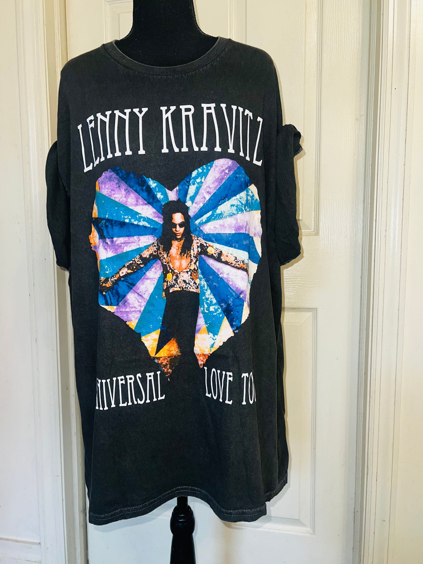 Lenny Kravitz Oversized Distressed Tee