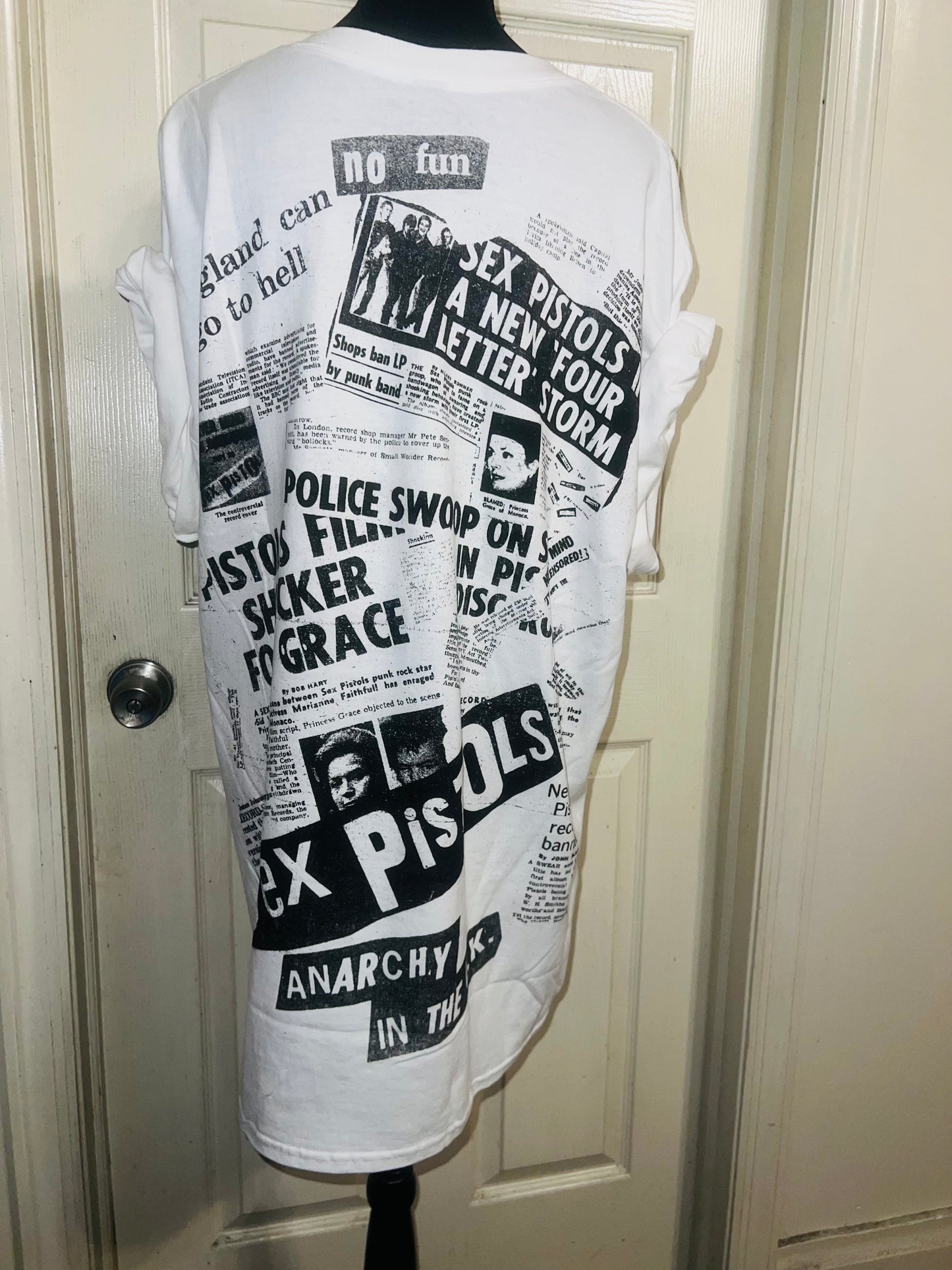 The Sex Pistols Double Sided Oversized Distressed Tee