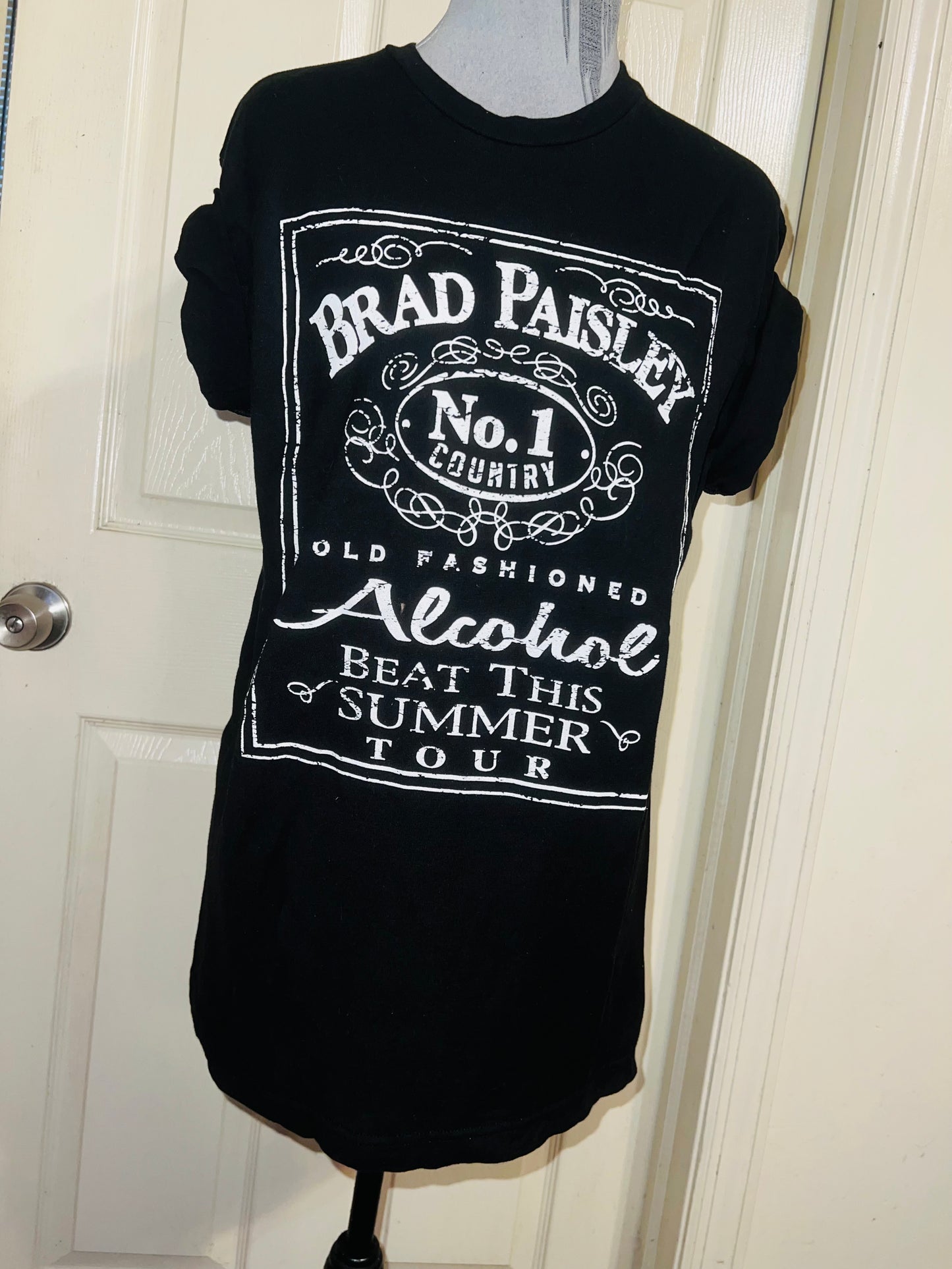 Brad Paisley Double Sided Oversized Distressed Tee