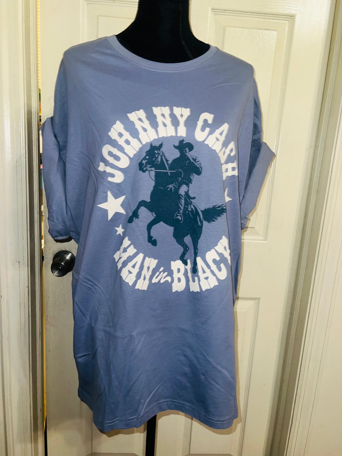 Johnny Cash Oversized Distressed Tee