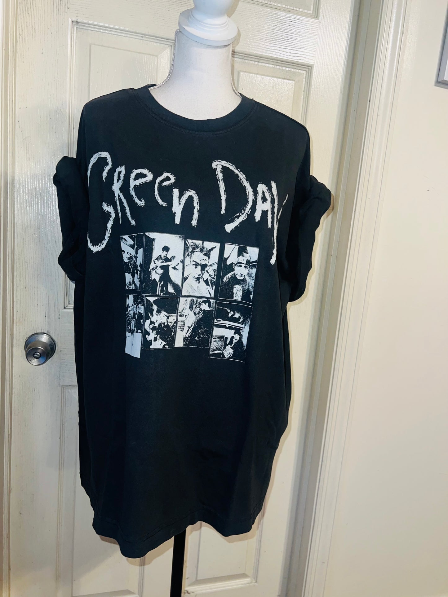 Green Day Oversized Distressed Tee