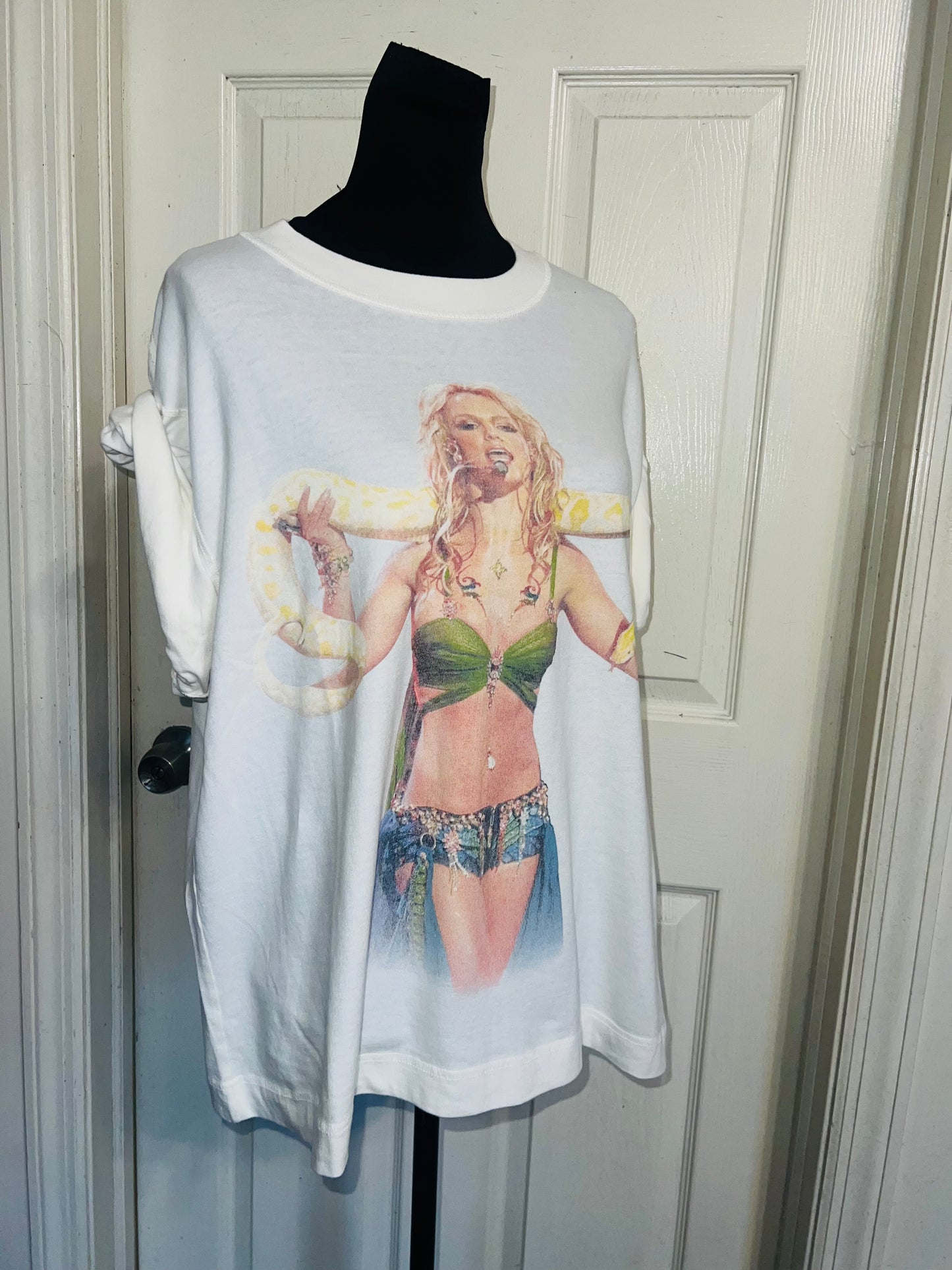 Britney Spears Oversized Distressed Tee