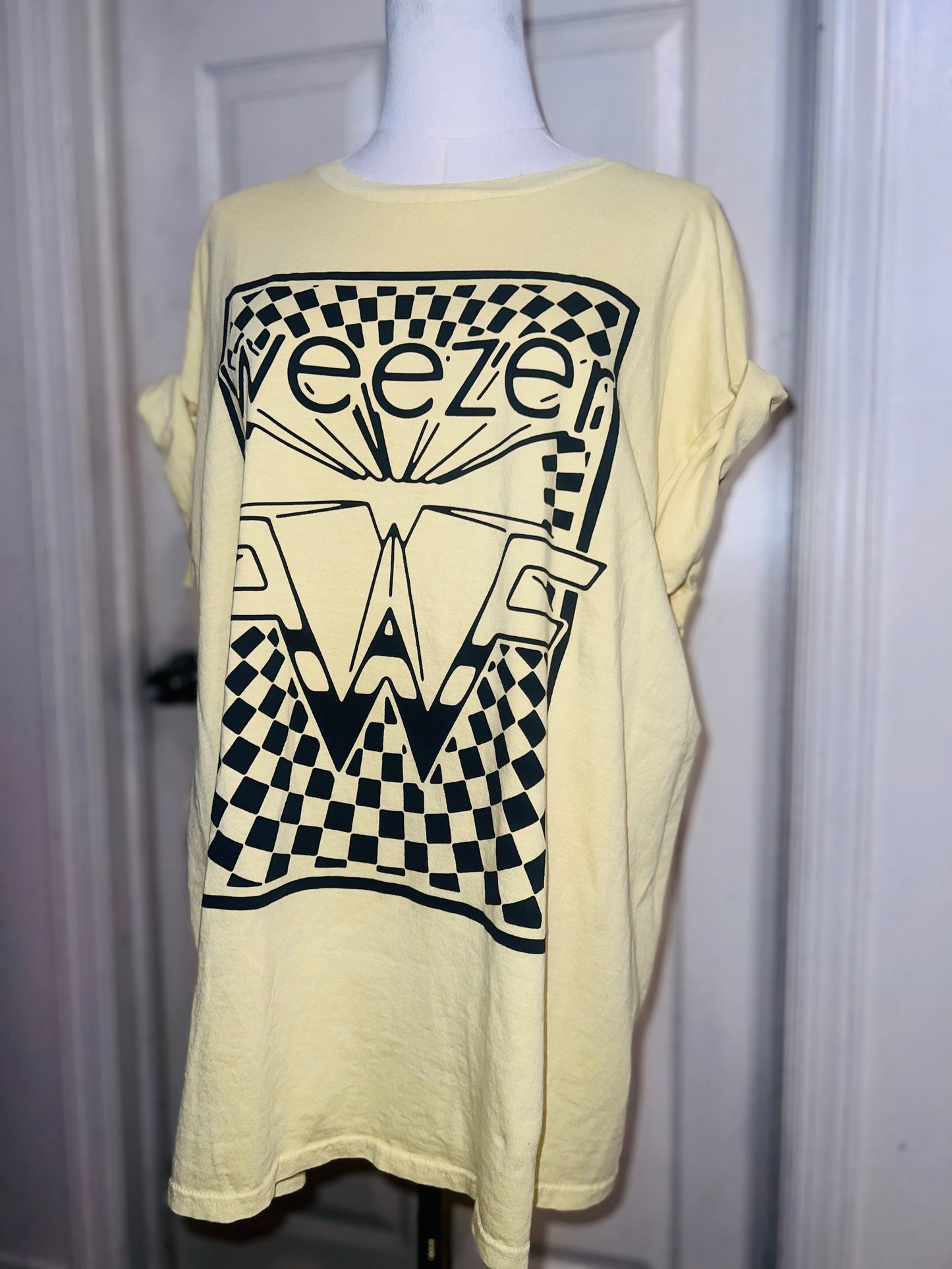 Weezer Oversized Distressed Tee