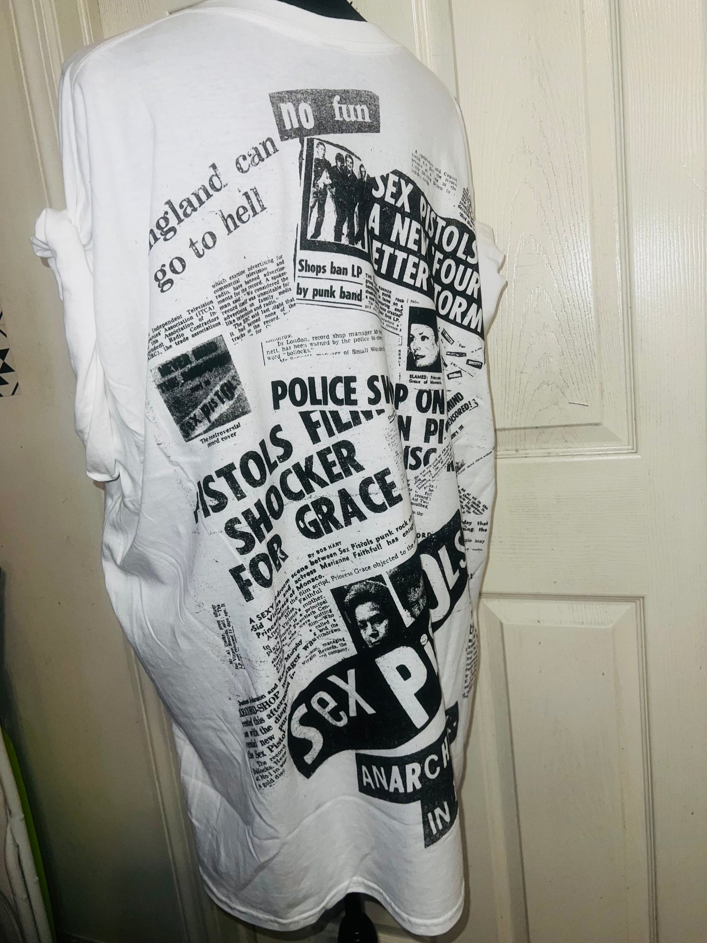The Sex Pistols Double Sided Oversized Distressed Tee