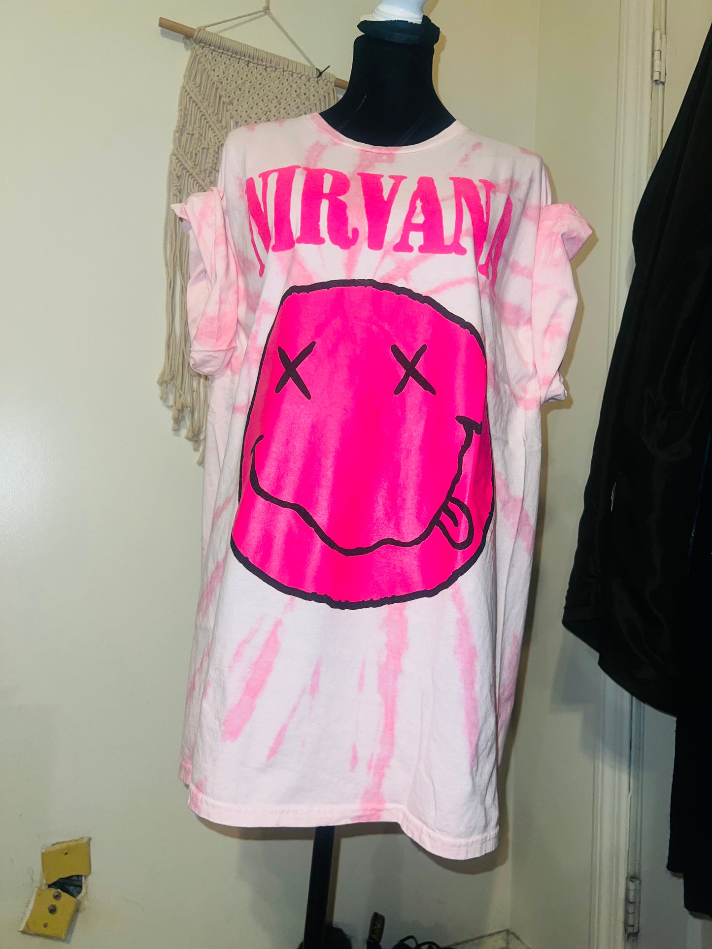 Nirvana Oversized Distressed Tee