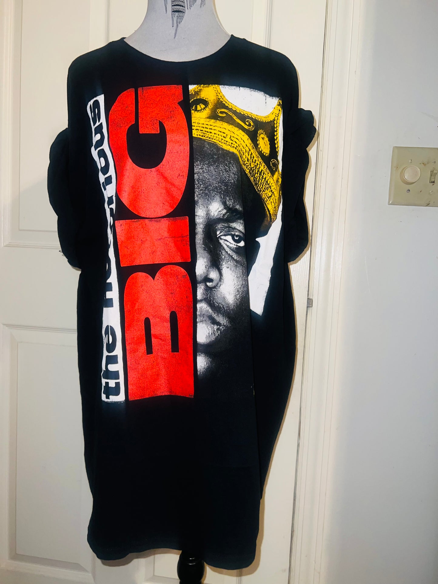 Notorious BIG Biggie Smalls Oversized Distressed Tee