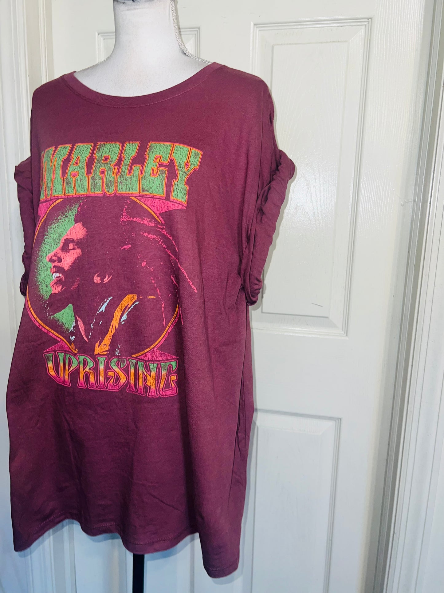 Bob Marley Oversized Distressed Tee