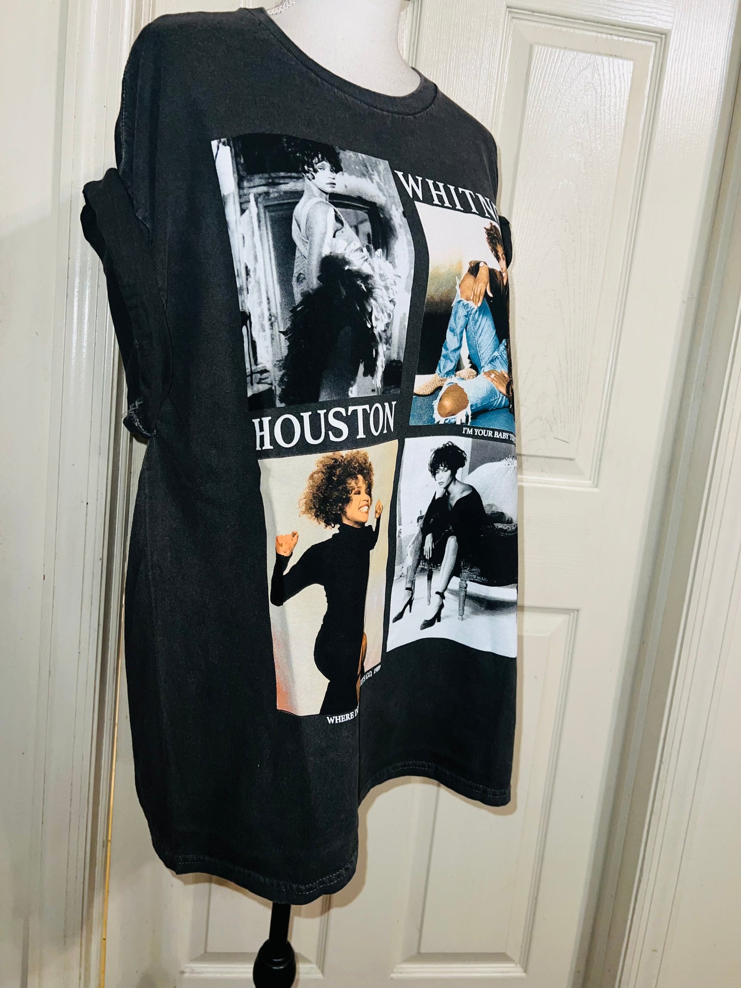 Whitey Houston Oversized Distressed Tee