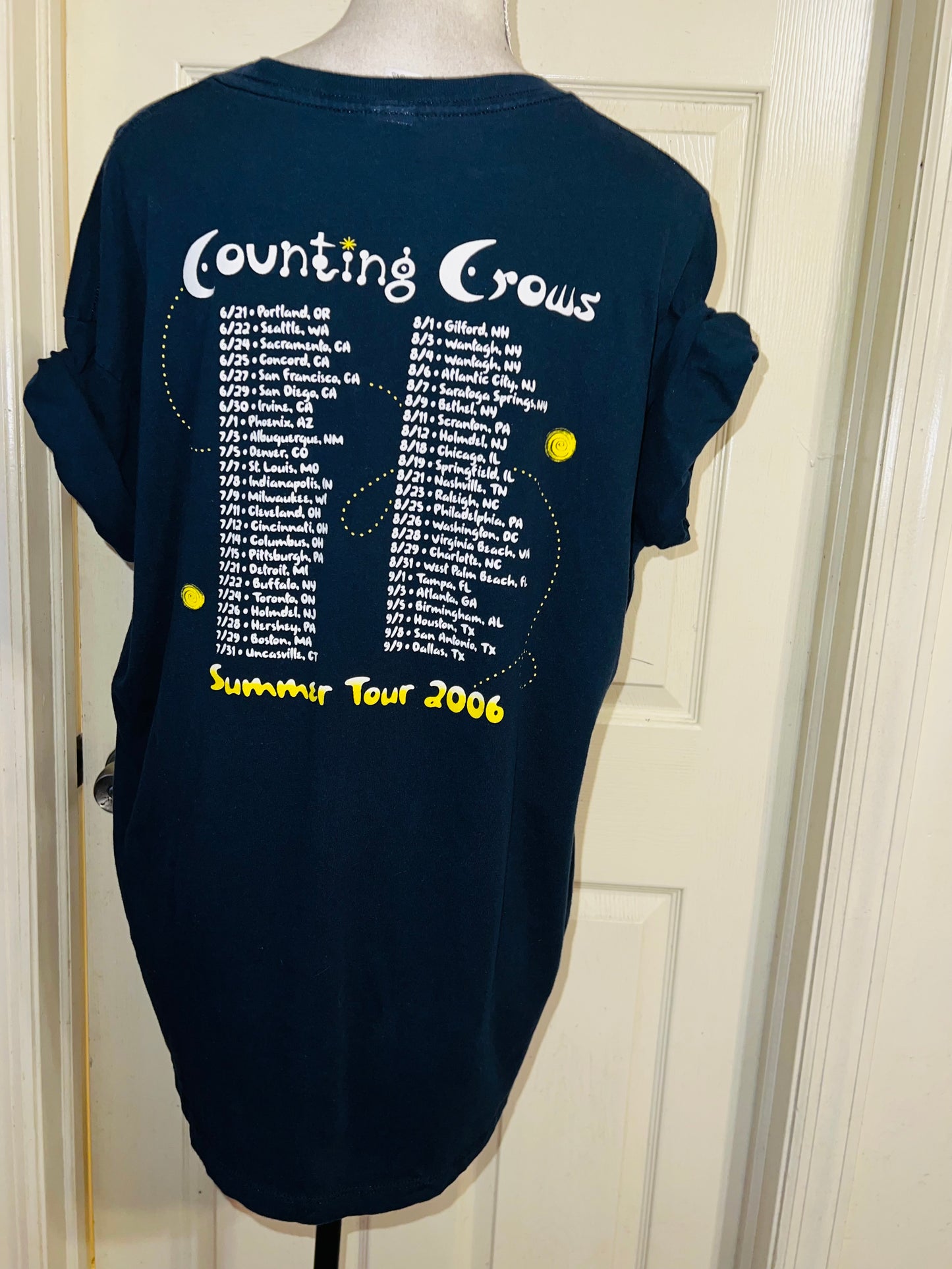 Counting Crows Double Sided Oversized Distressed Tee