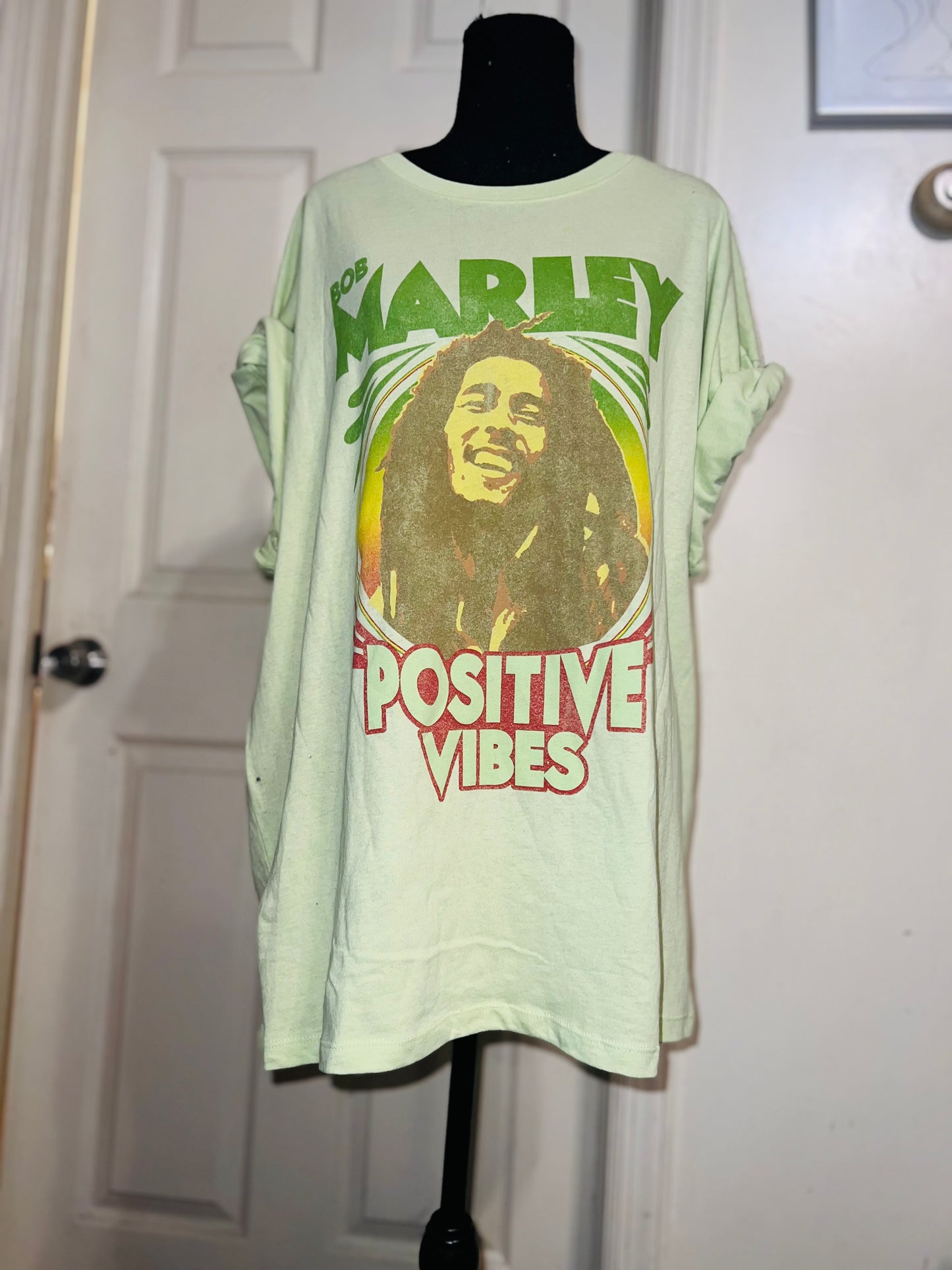 Bob Marley Oversized Distressed Tee