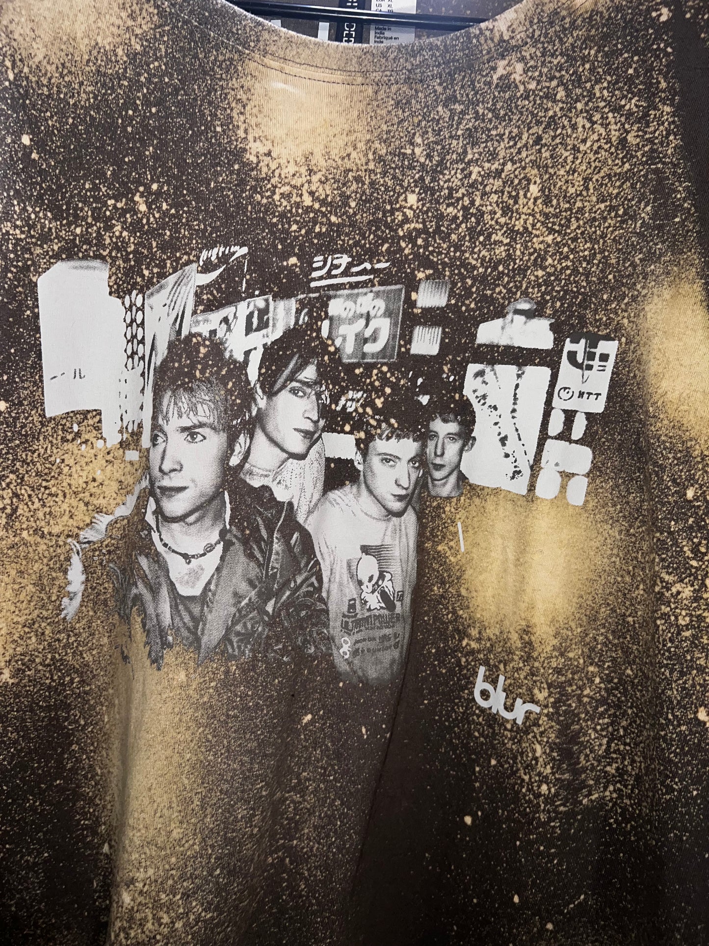 Bleached Blur Oversized Distressed Tee