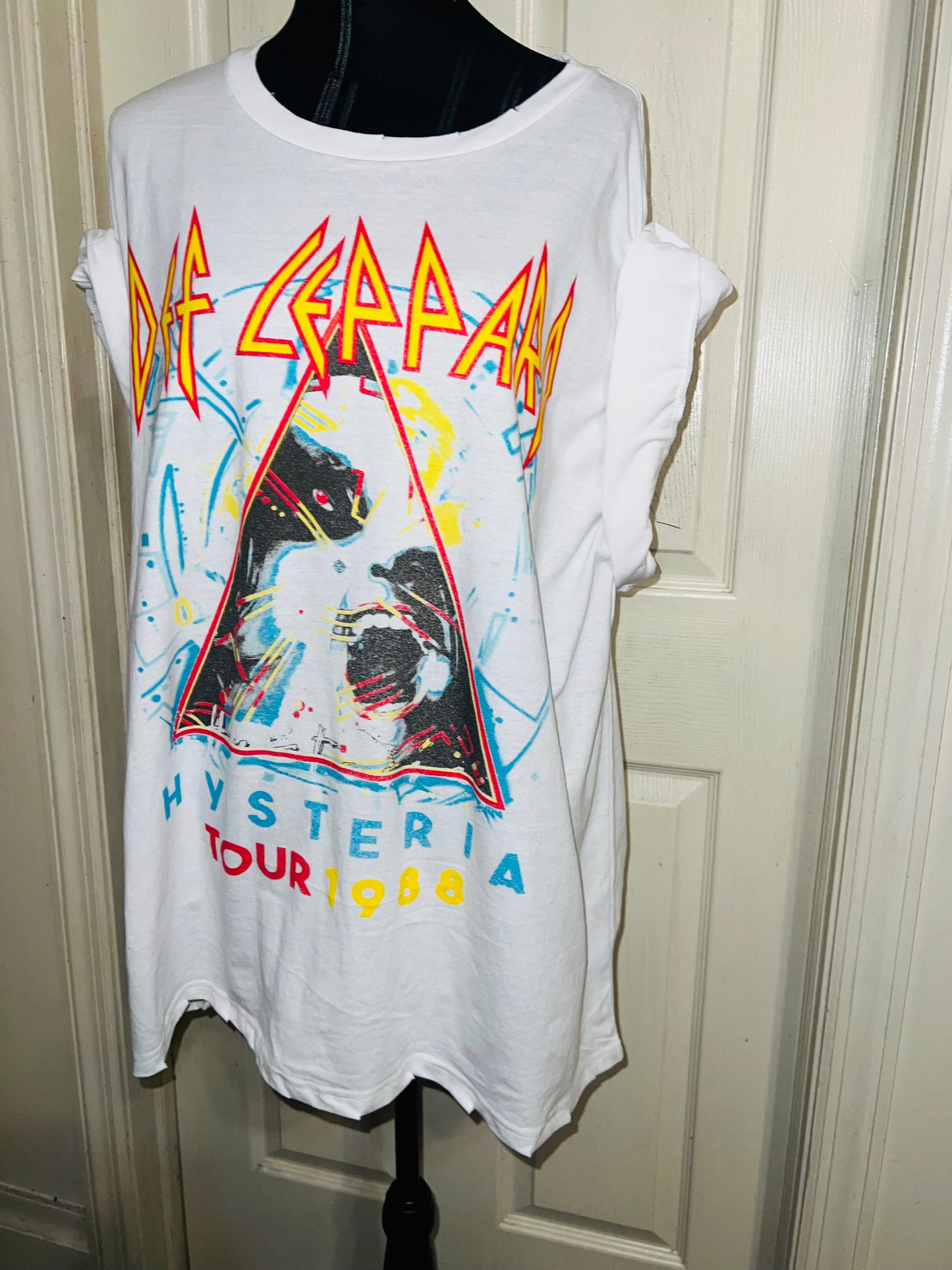Def Leppard Double Sided Oversized Distressed Tee