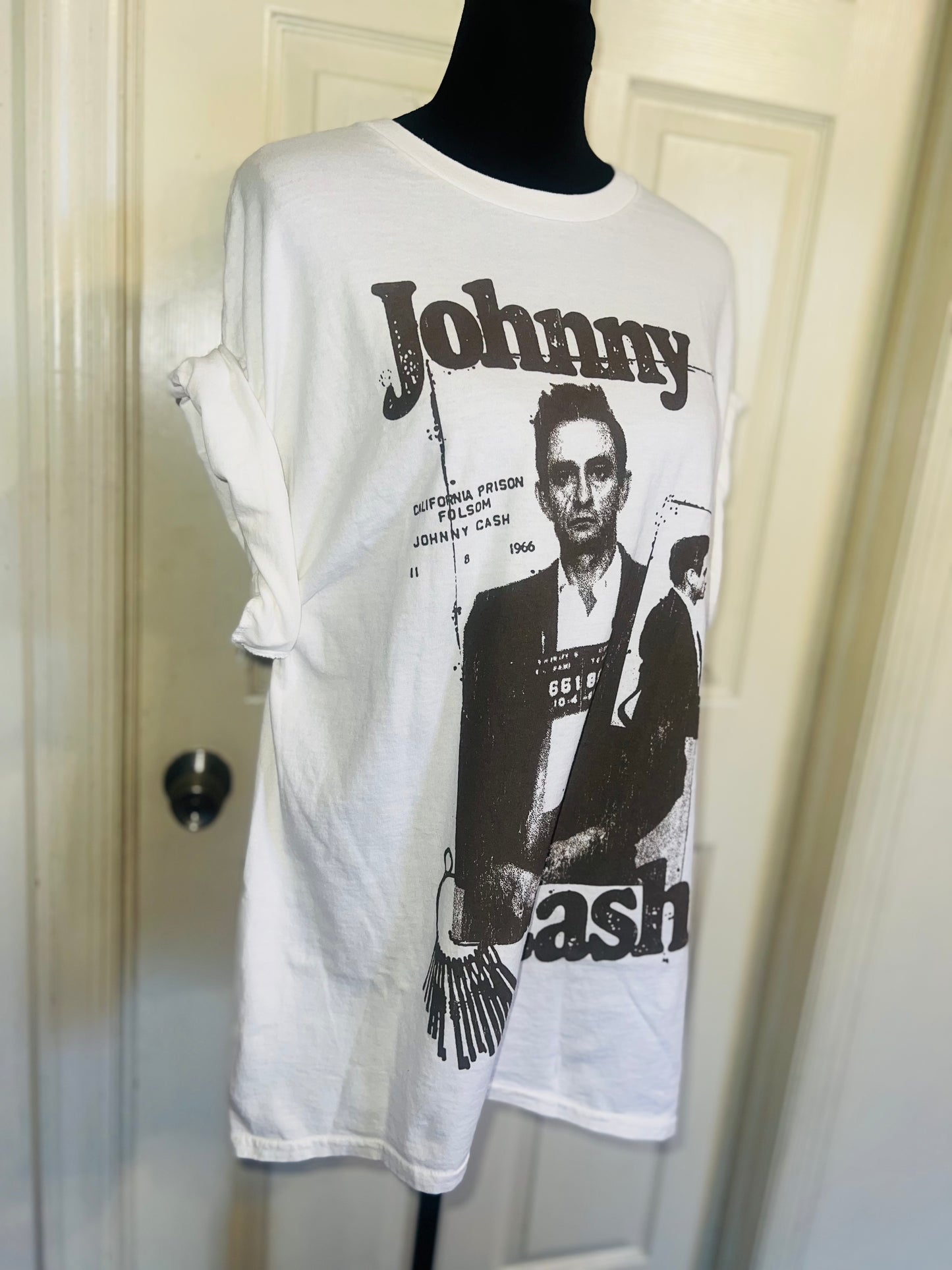 Johnny Cash Oversized Distressed Tee