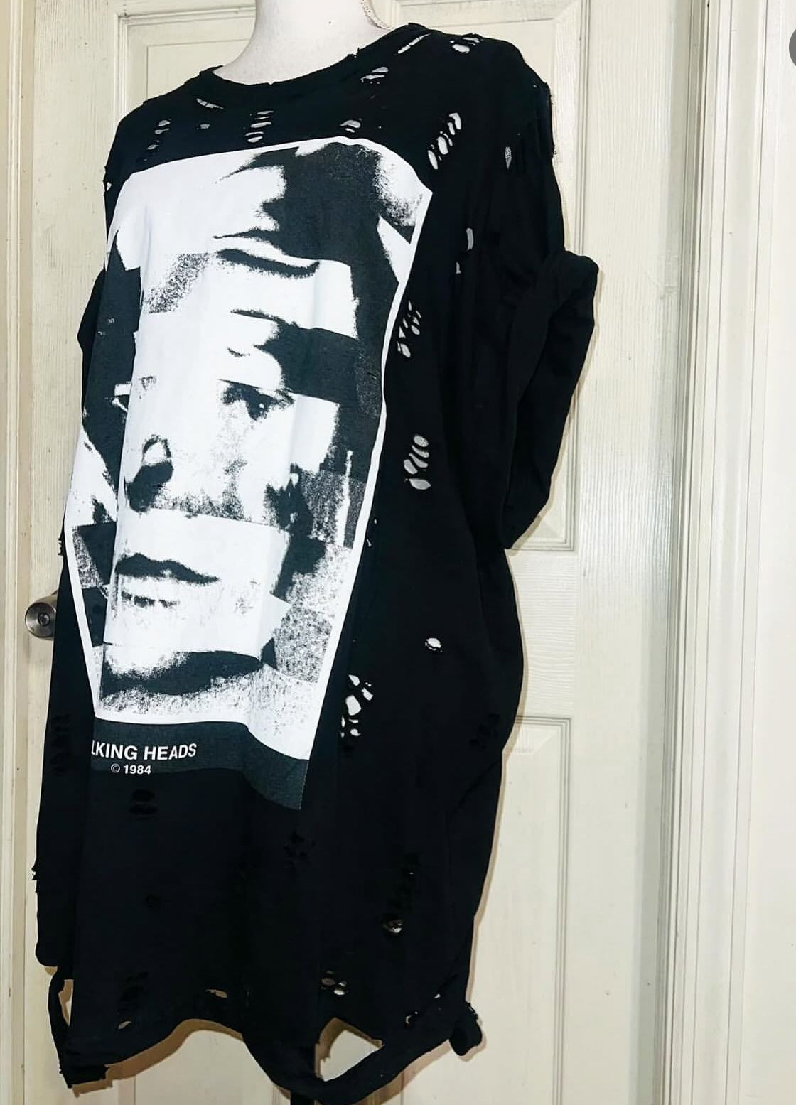 The Talking Heads Double Sided Oversized Distressed Tee