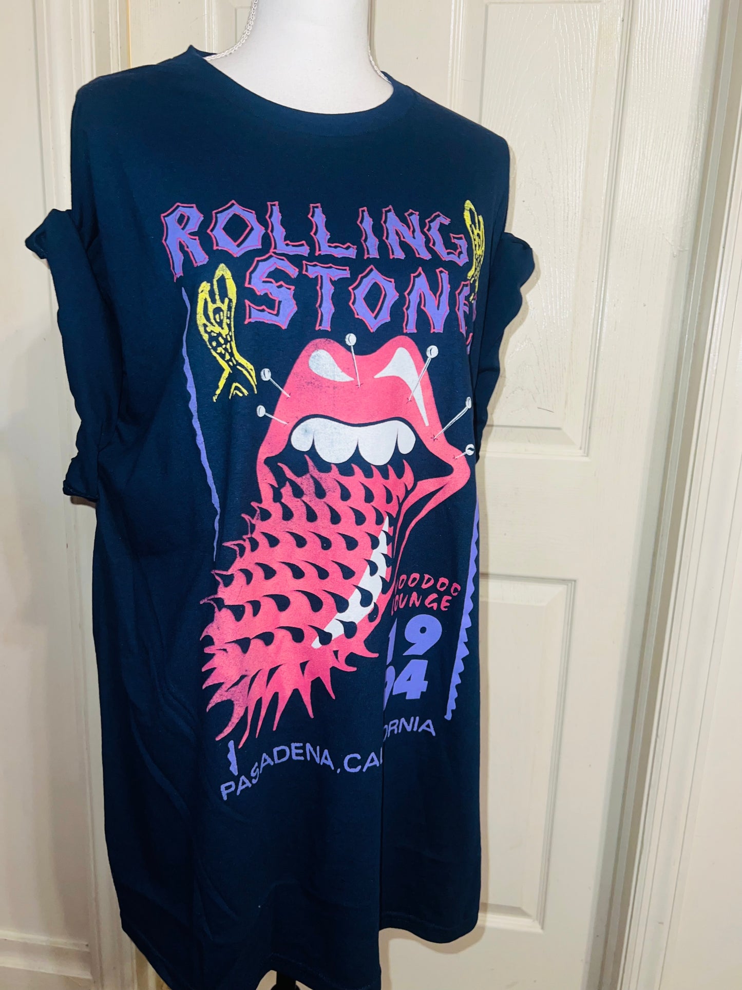 The Rolling Stones Double Sided Oversized Distressed Tee