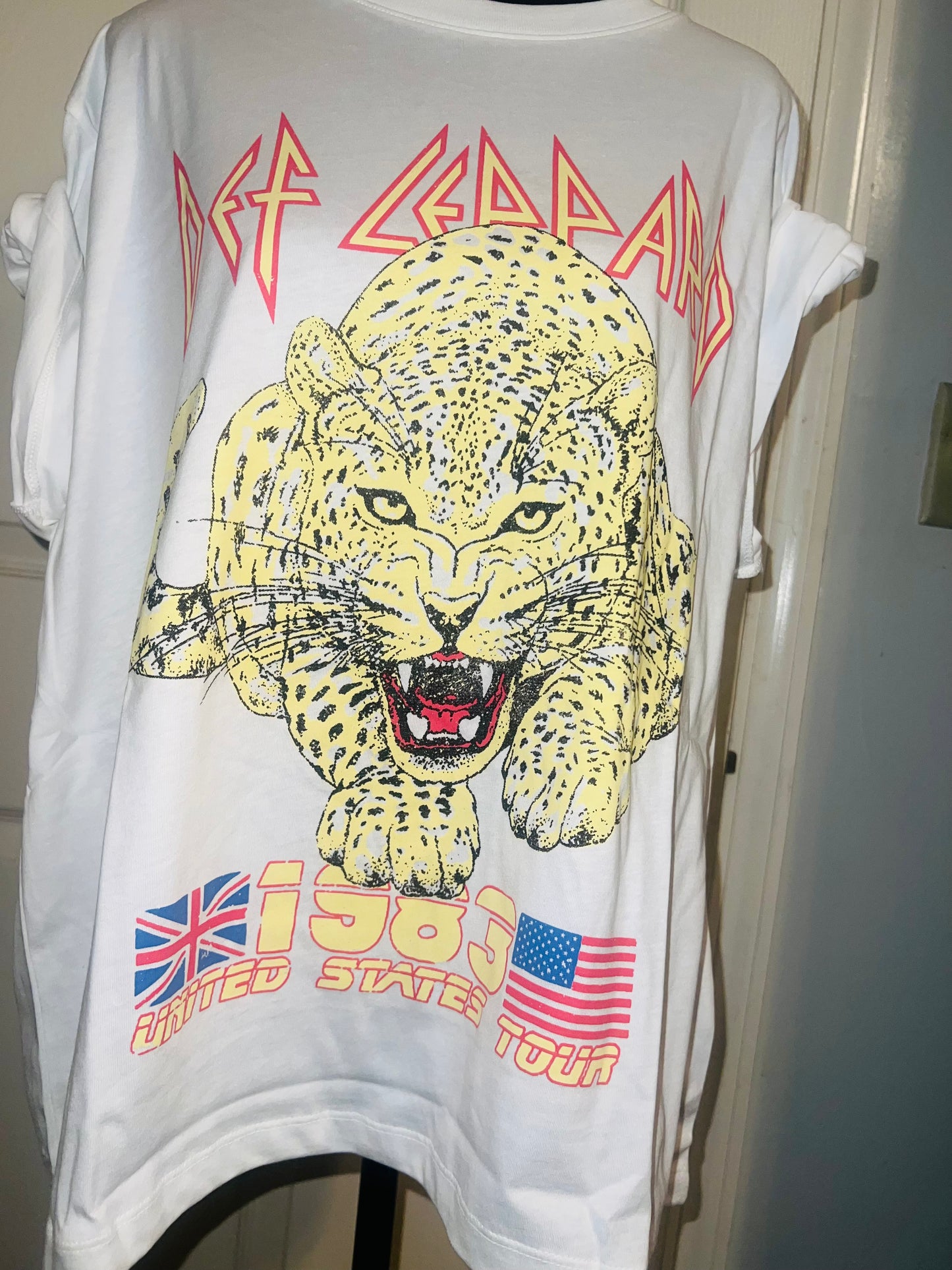 Def Leppard Oversized Distressed Tee