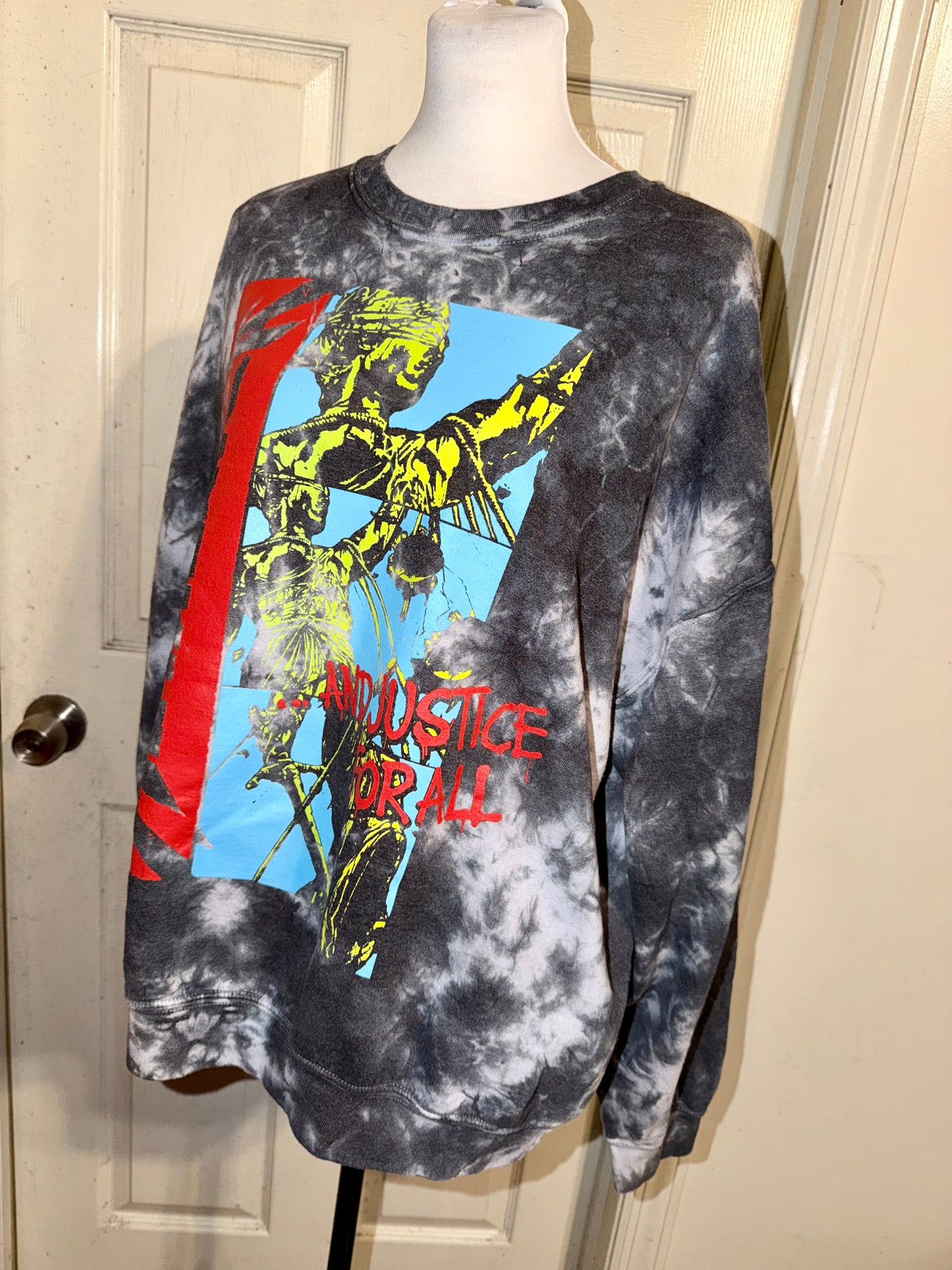 Metallica Double Sided Oversized Distressed Sweatshirt