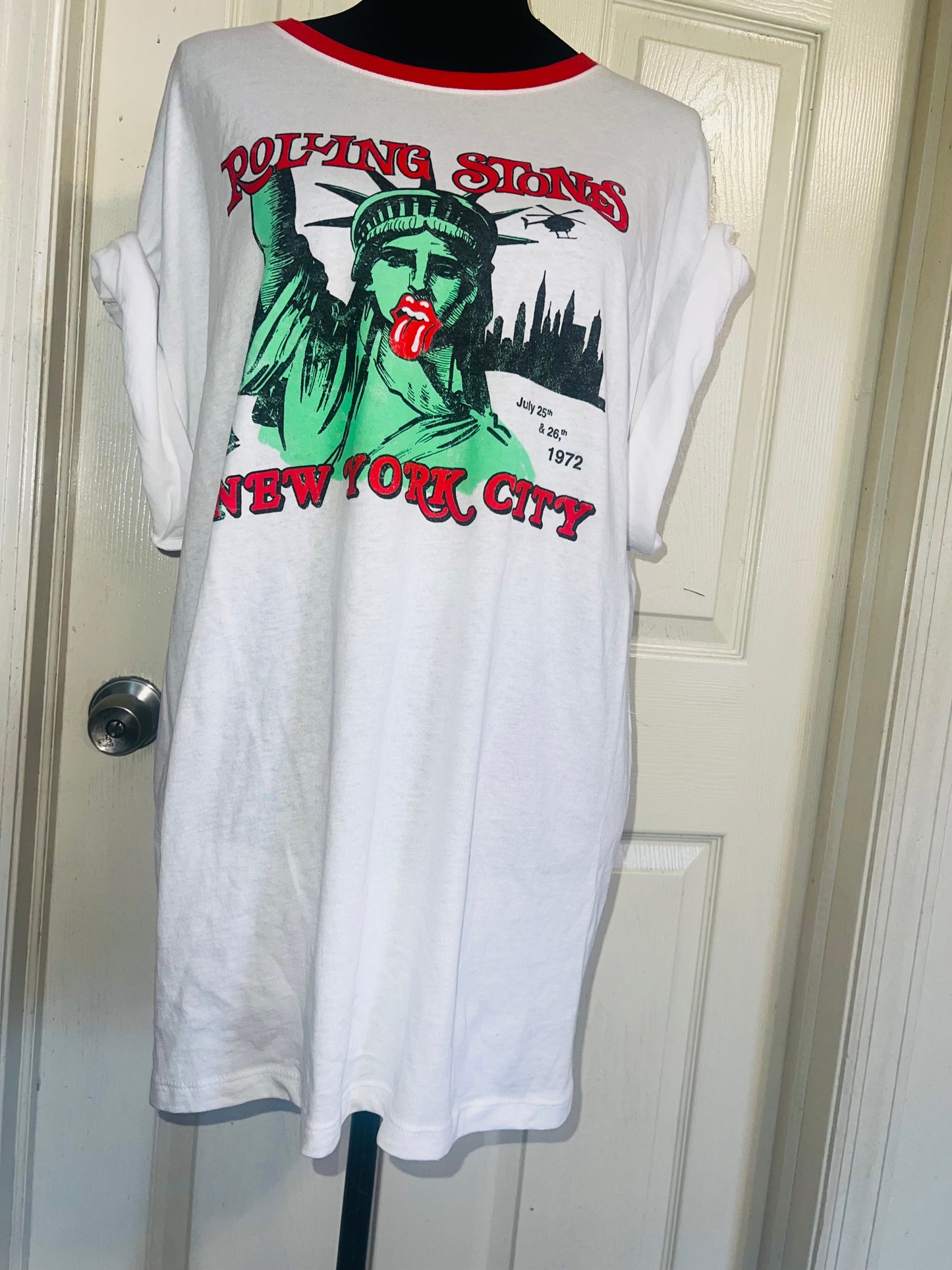 Rolling Stones Oversized Distressed Ted