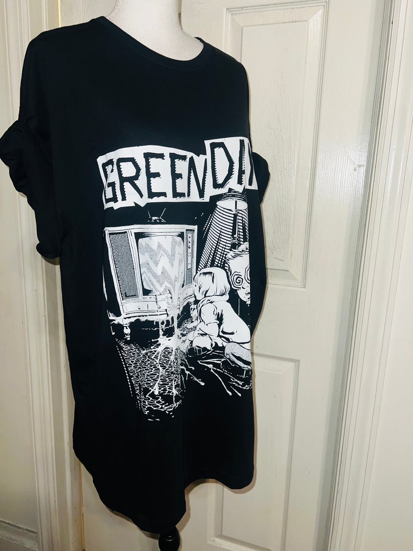 Green Day Oversized Distressed Tee