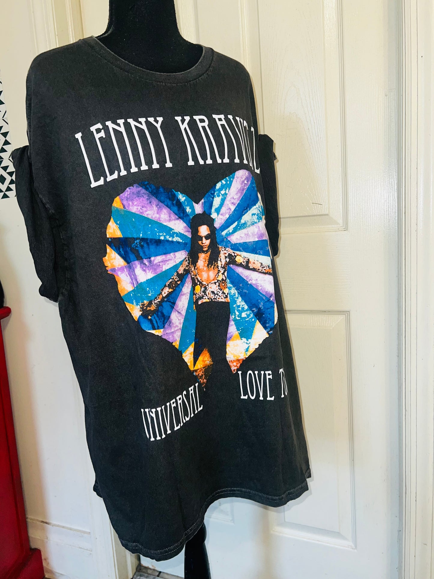 Lenny Kravitz Oversized Distressed Tee