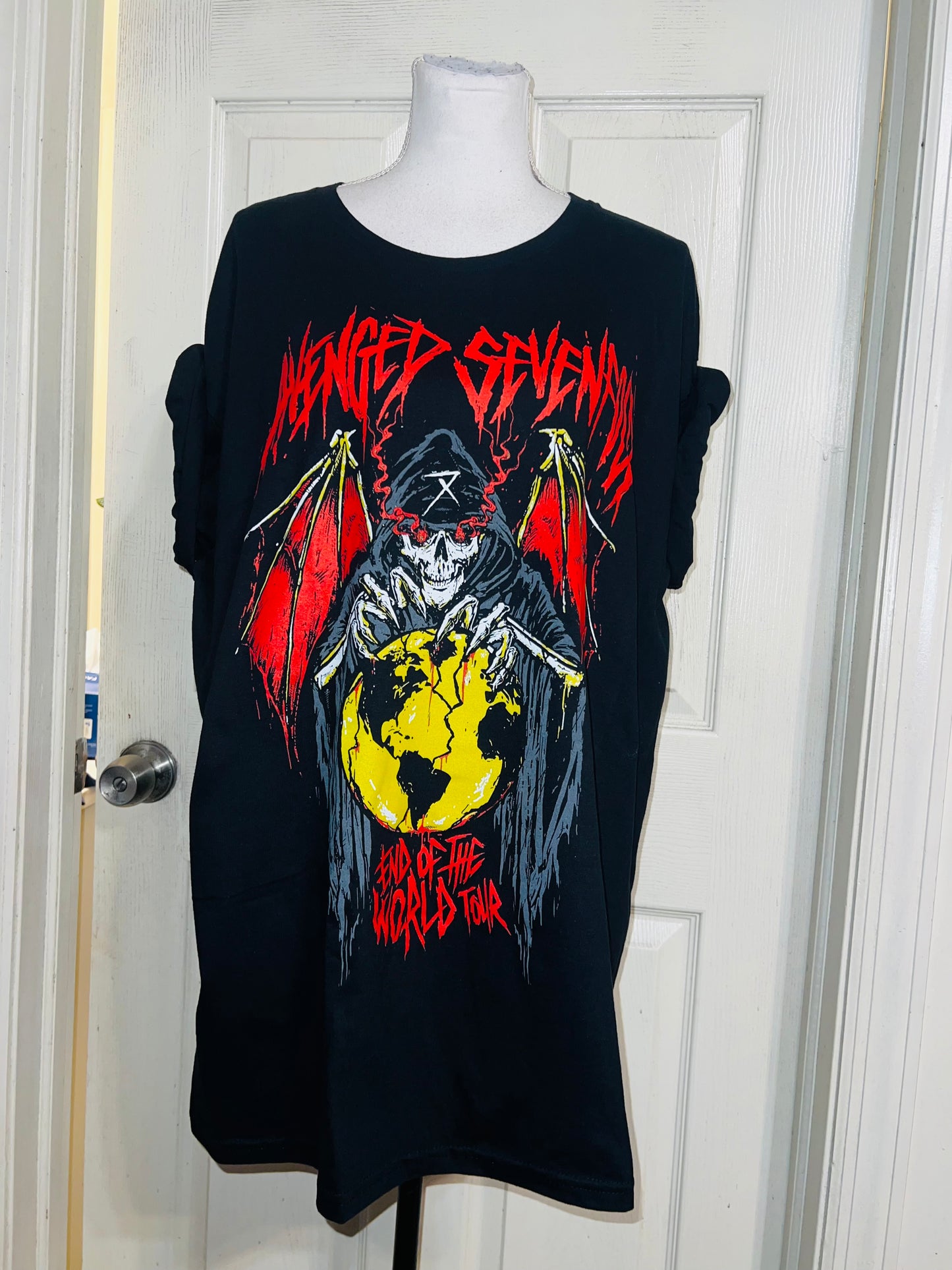 Avenged Sevenfold Oversized Distressed Tee