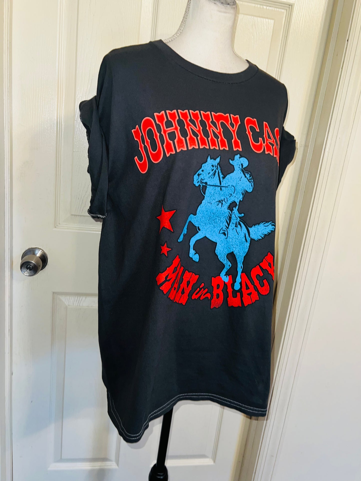 Johnny Cash Double Sided Oversized Distressed Tee