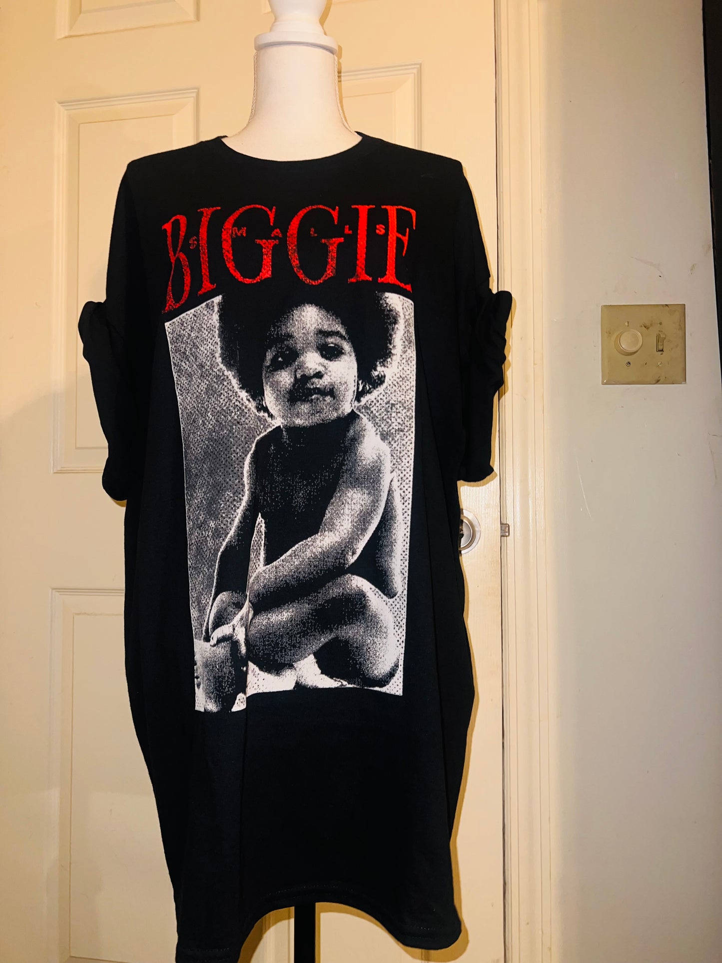 Biggie Smalls Oversized Distressed Tee