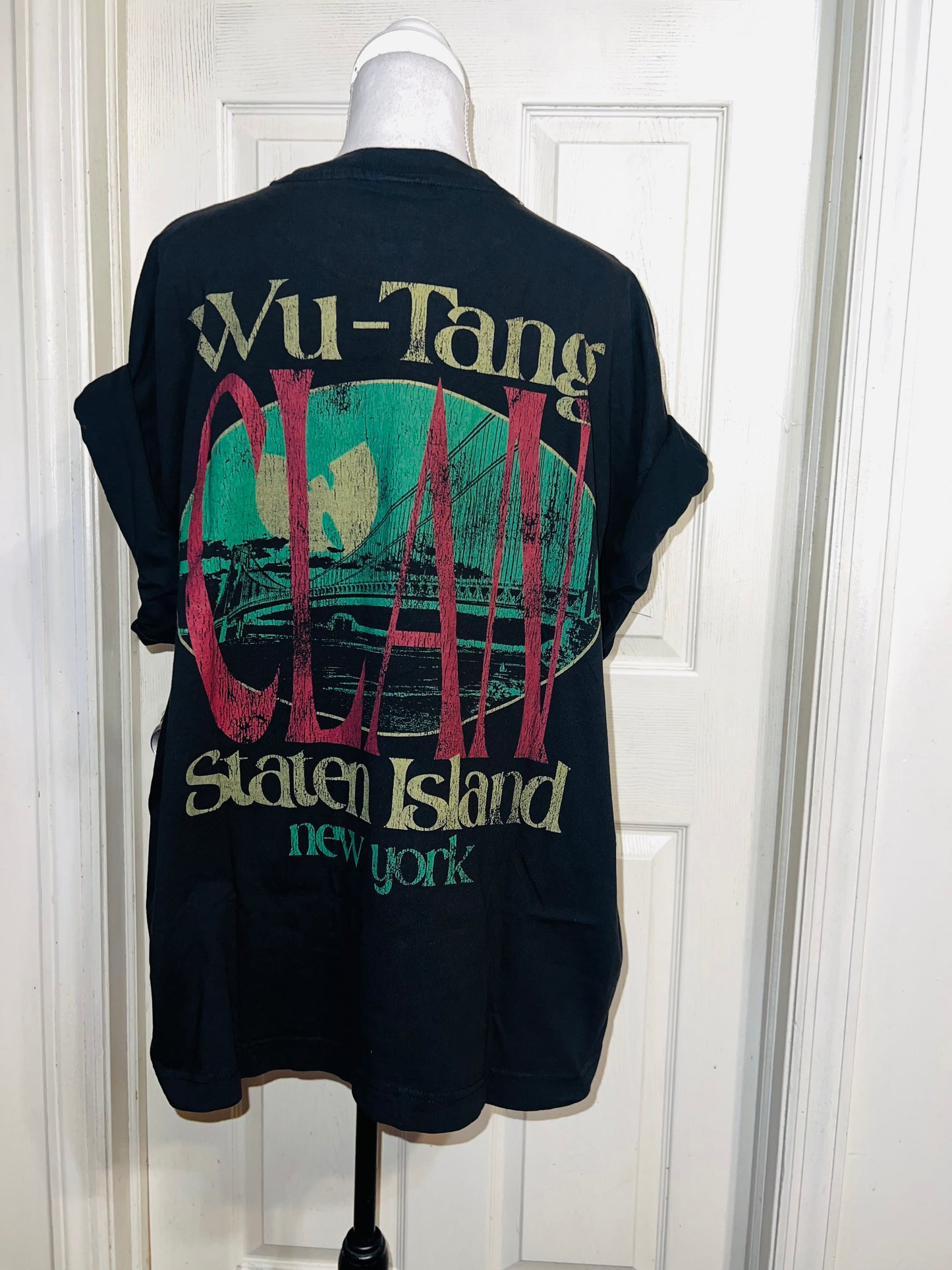 Wu-Tang Clan Double Sided Oversized Distressed Tee