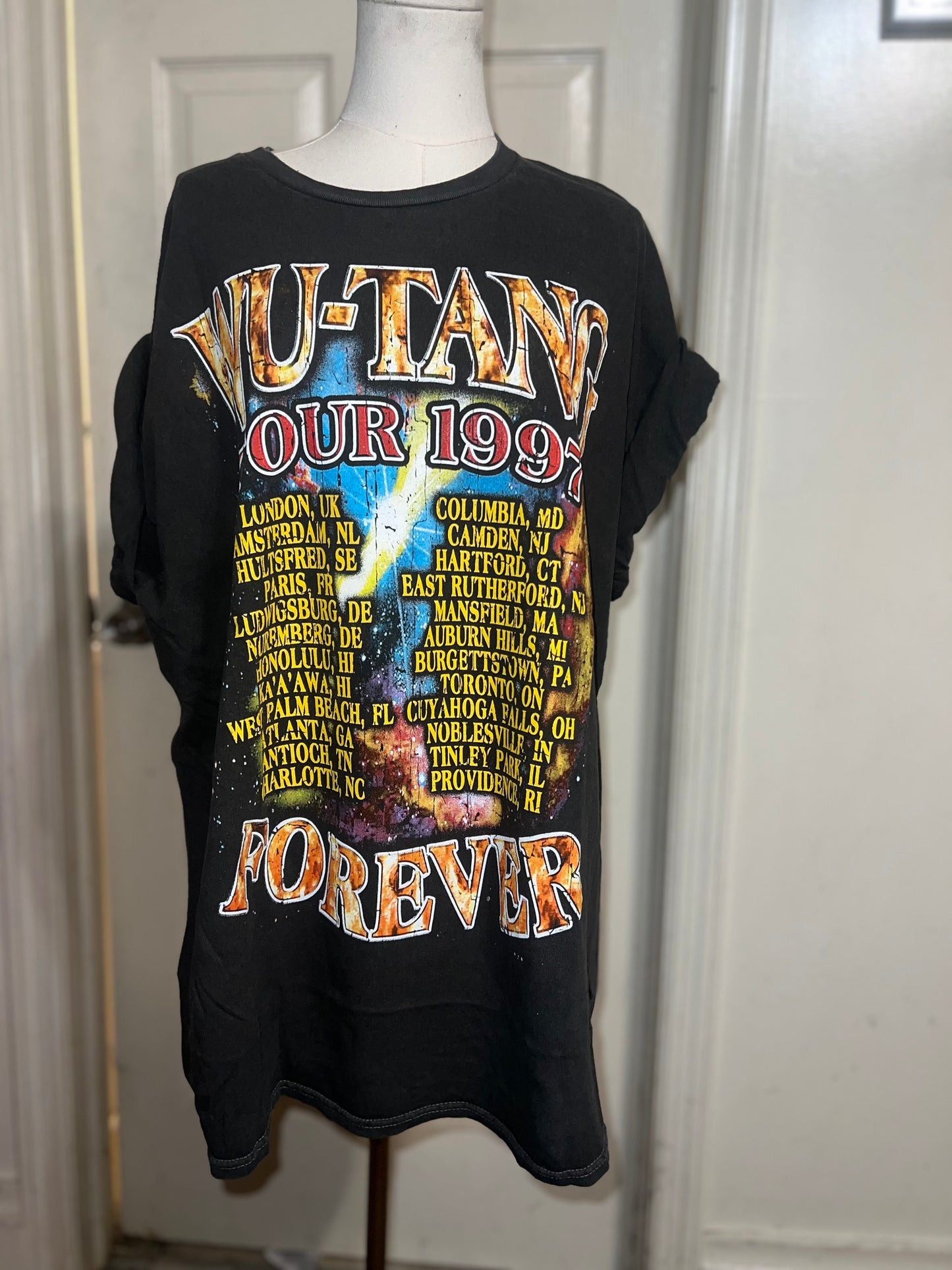 Wu-Tang Clan Tour Oversized Distressed Tee