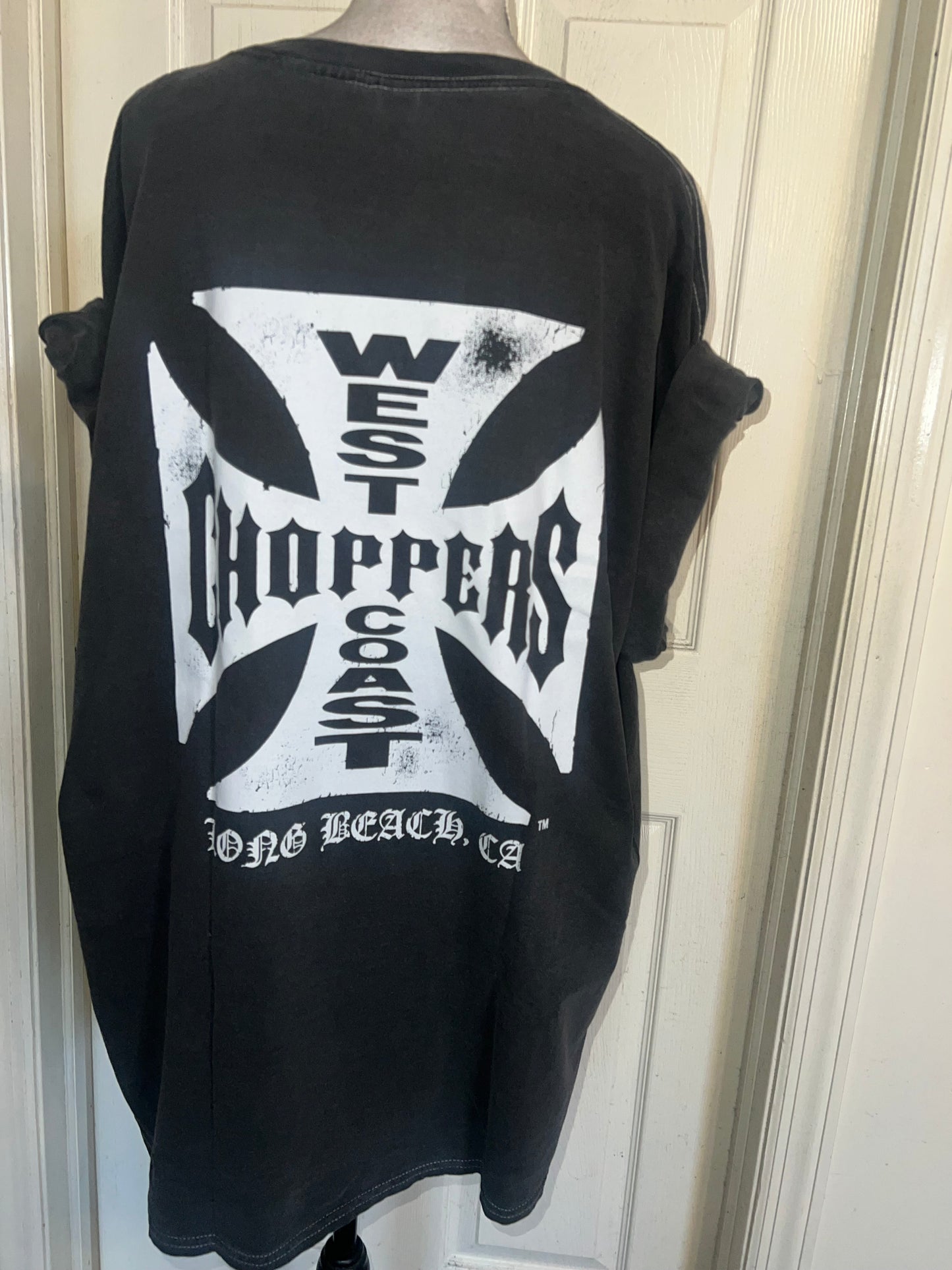 West Coast Choppers Double Sided Oversized Distressed Tee