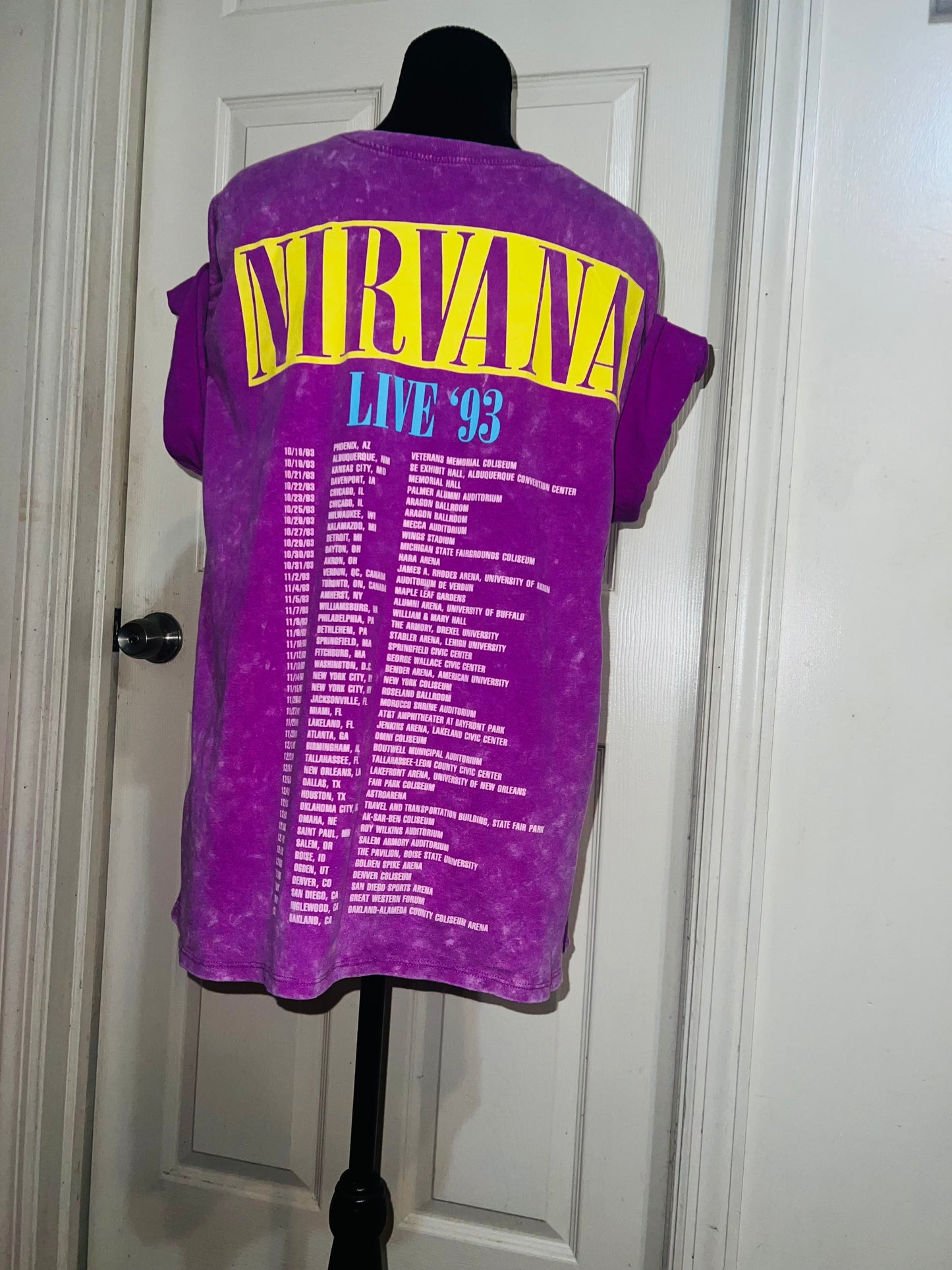 Nirvana Double Sided Oversized Distressed Tee