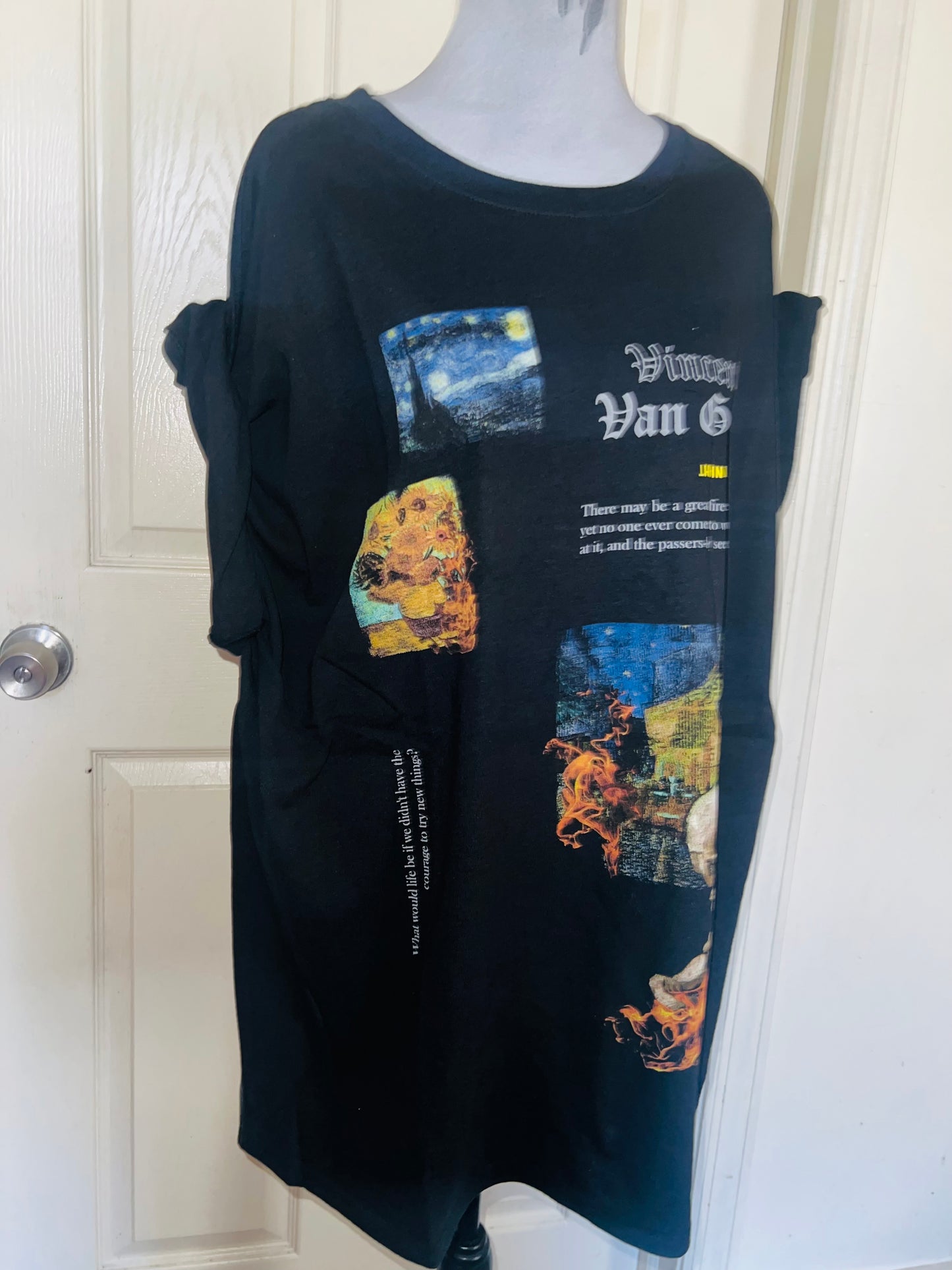 Vincent Van Gogh Oversized Distressed Tee