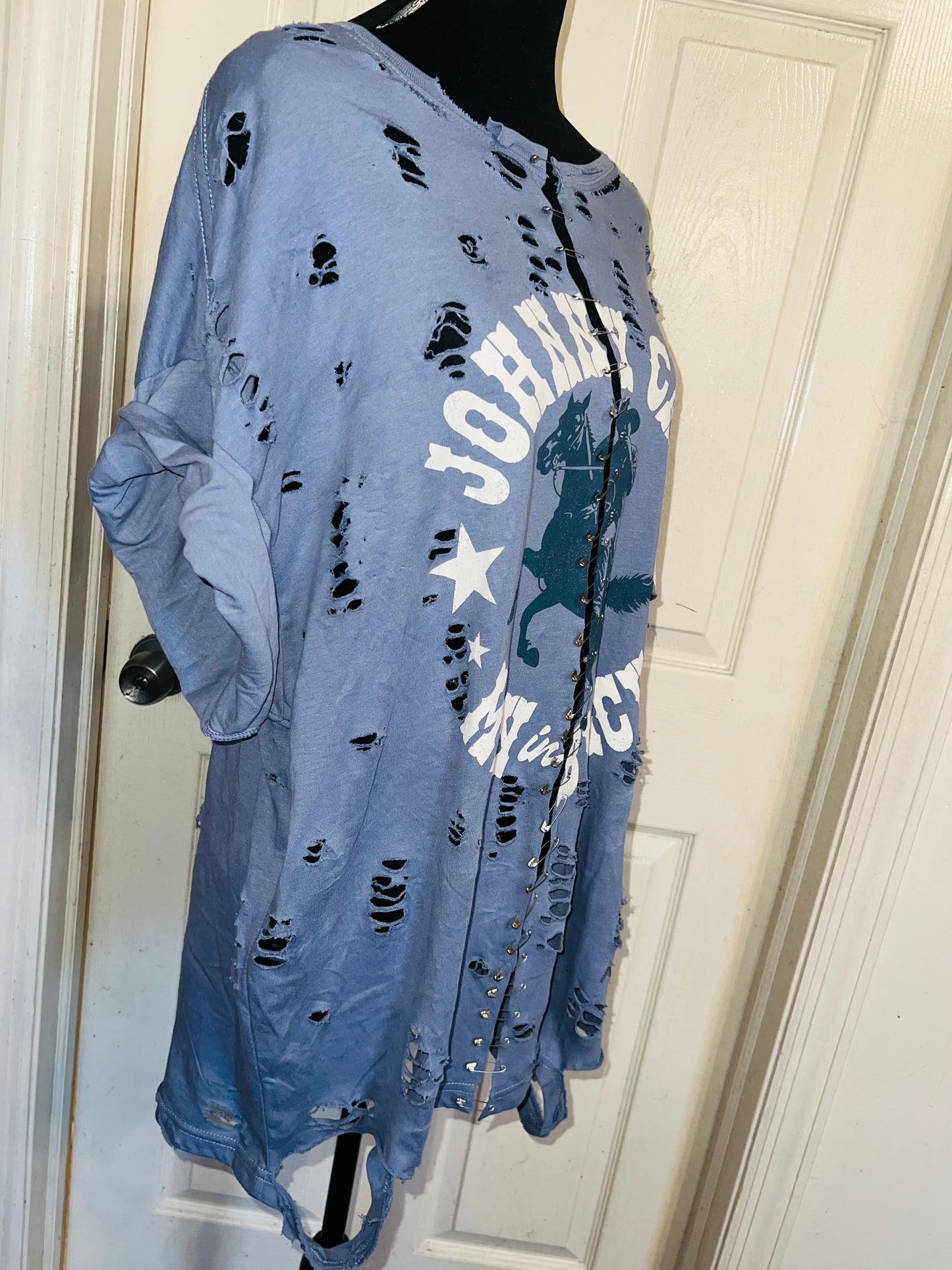 Johnny Cash Split Oversized Distressed Tee
