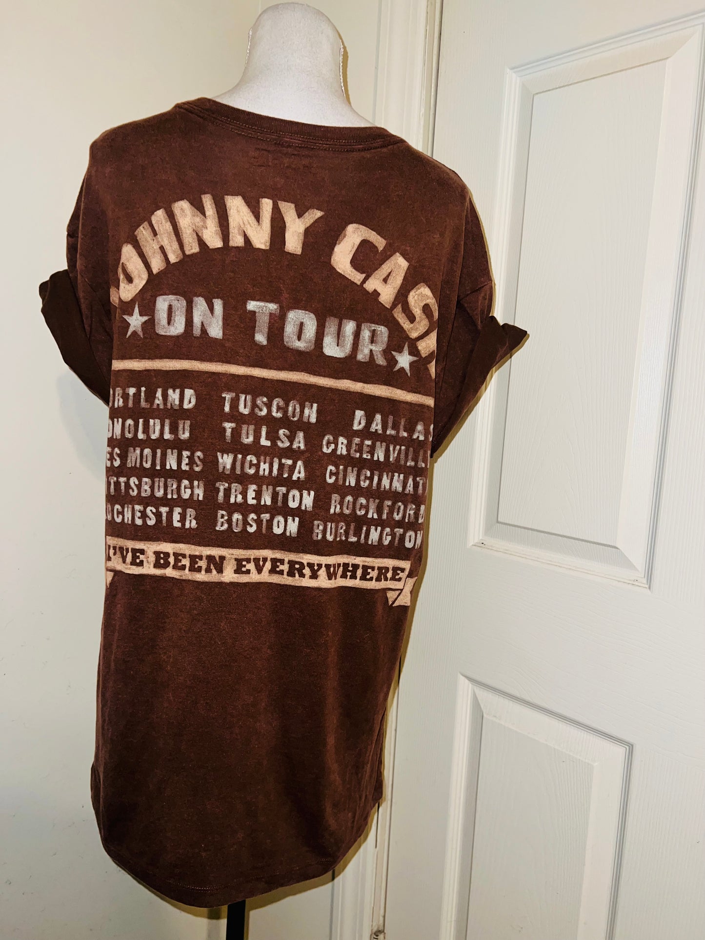 Johnny Cash Double Sided Oversized Distressed Tee
