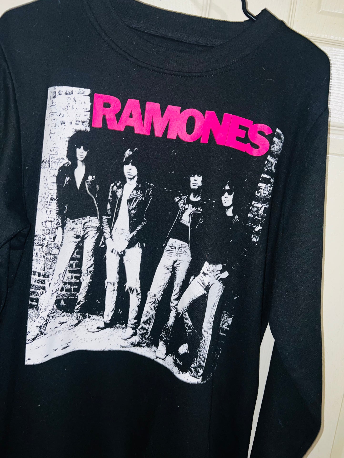 Ramones Oversized Distressed Sweatshirt