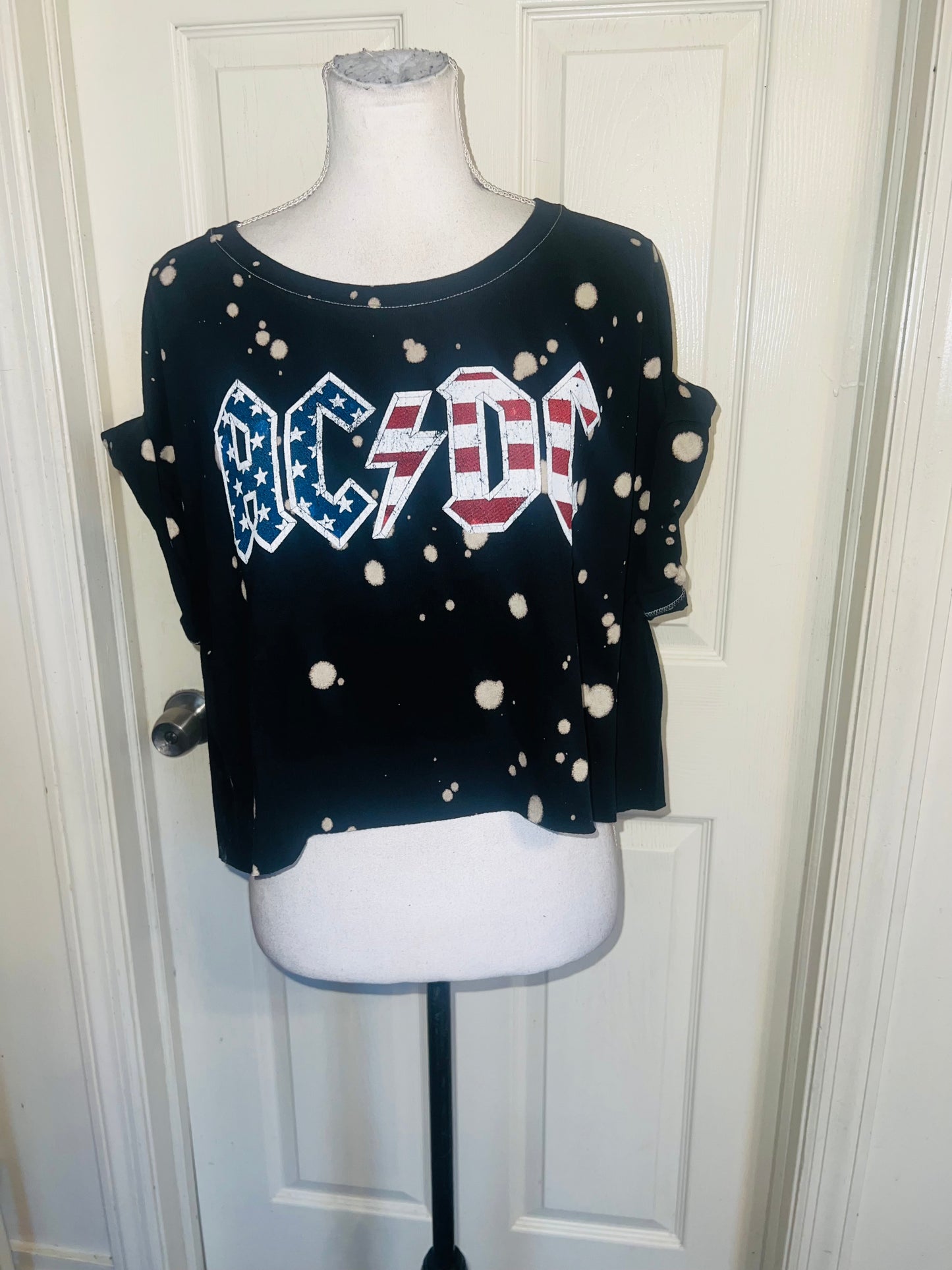 AC/DC Oversized Distressed Tee