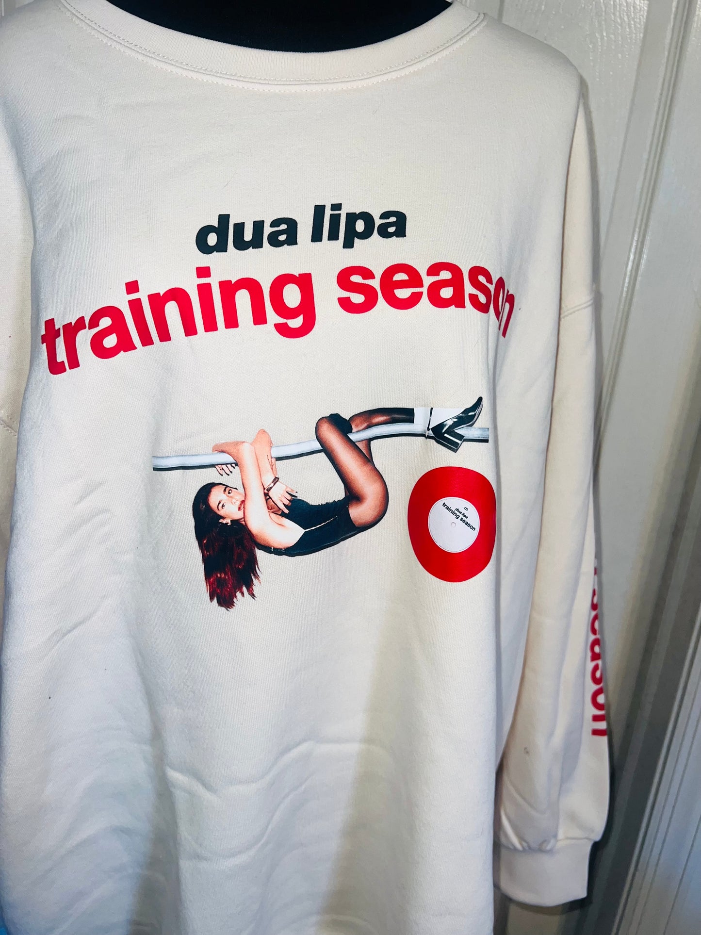 Dua Lipa Oversized Distressed Sweatshirt