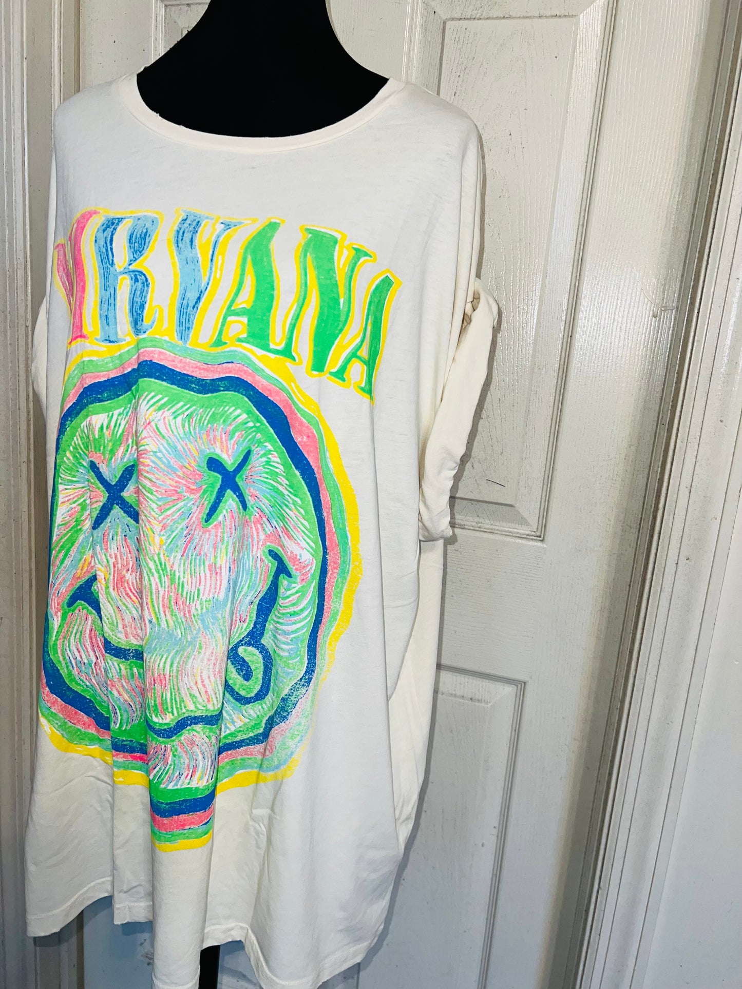 Nirvana Oversized Distressed Tee