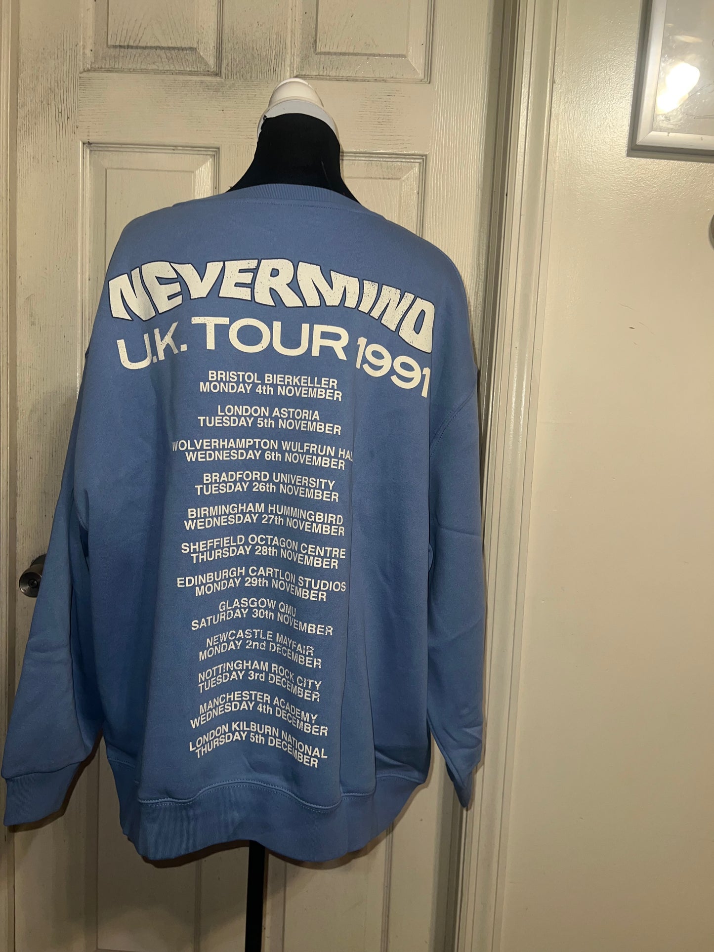 Nirvana Double Sided Oversized Distressed Sweatshirt