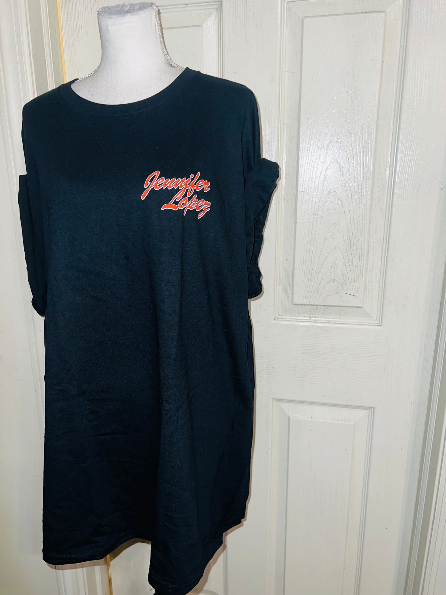 Jennifer Lopez Double Sided Vintage Style Distressed Tee